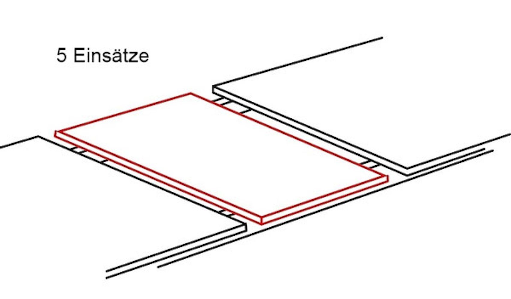 Feldmann-Wohnen ausziehbar MDF Esstisch weiß Reno, 60-300x90x76cm