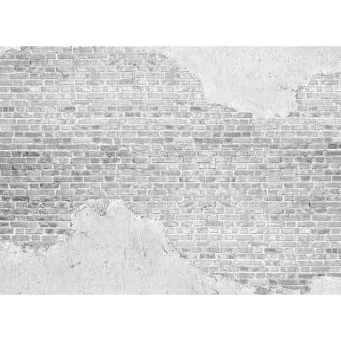 living walls Fototapete Designwalls Old Brick Wall, glatt, (5 St), Vlies, Wand, Schräge, Decke