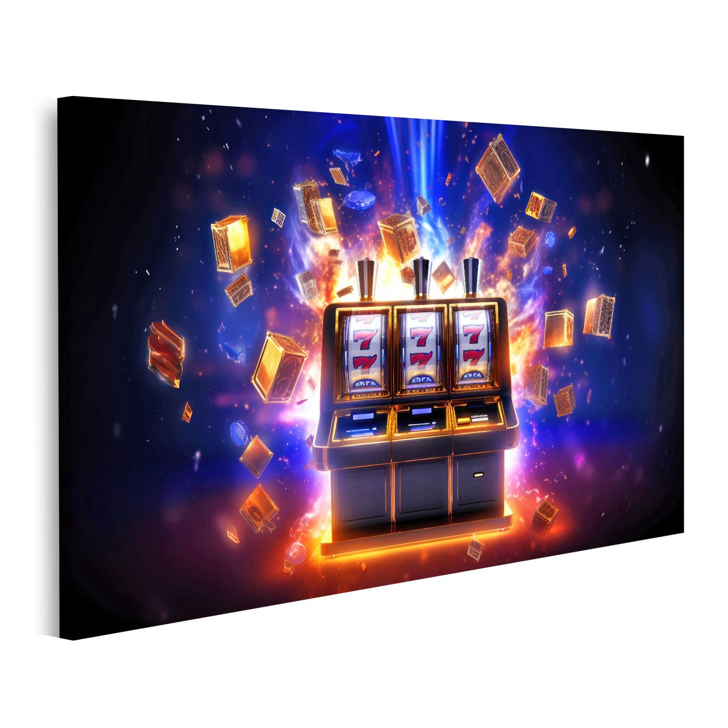 islandburner Leinwandbild Online Casino Banner Spielautomat Gewinnt Jackpot Konzept Gr Bilder