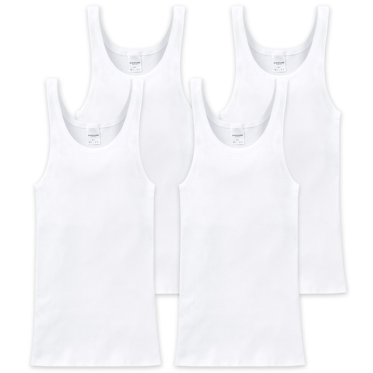 Schiesser Unterhemd Basic (3-St) schlichtes Basic-Unterhemd in Top-Markenqu günstig online kaufen