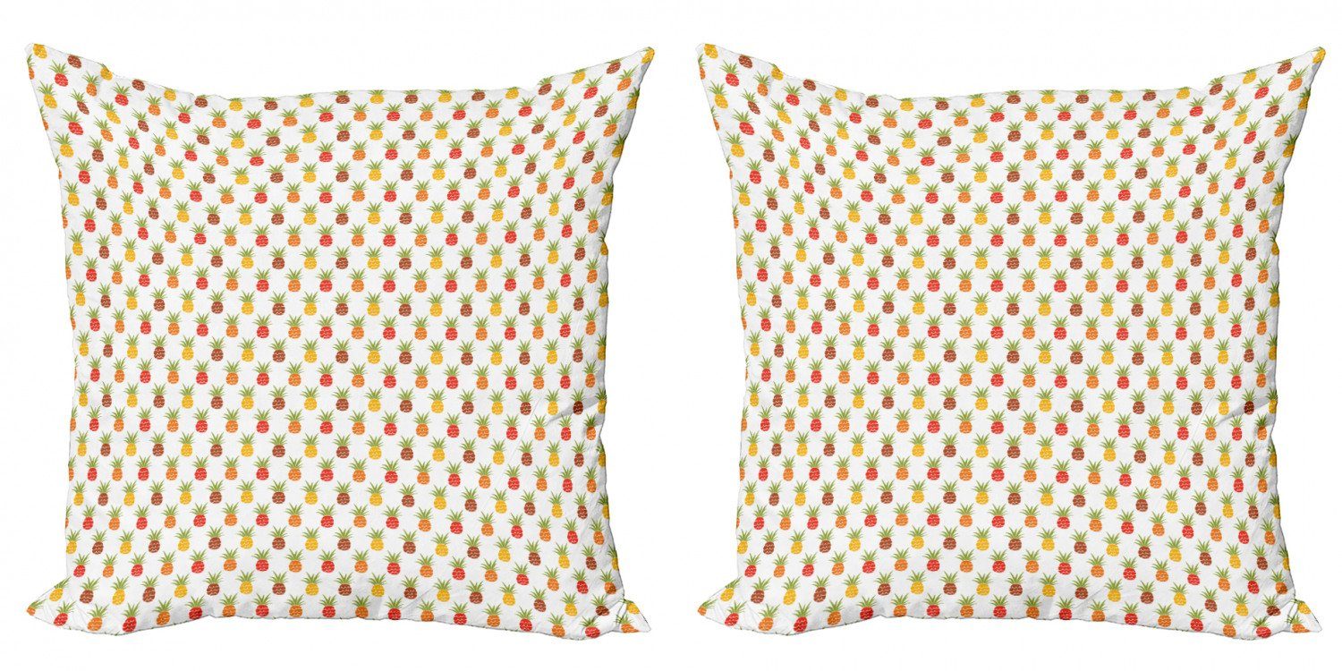 Kissenbezüge Modern irre Abakuhaus Digitaldruck, Ananas-Muster Doppelseitiger (2 Accent Tropical Stück),