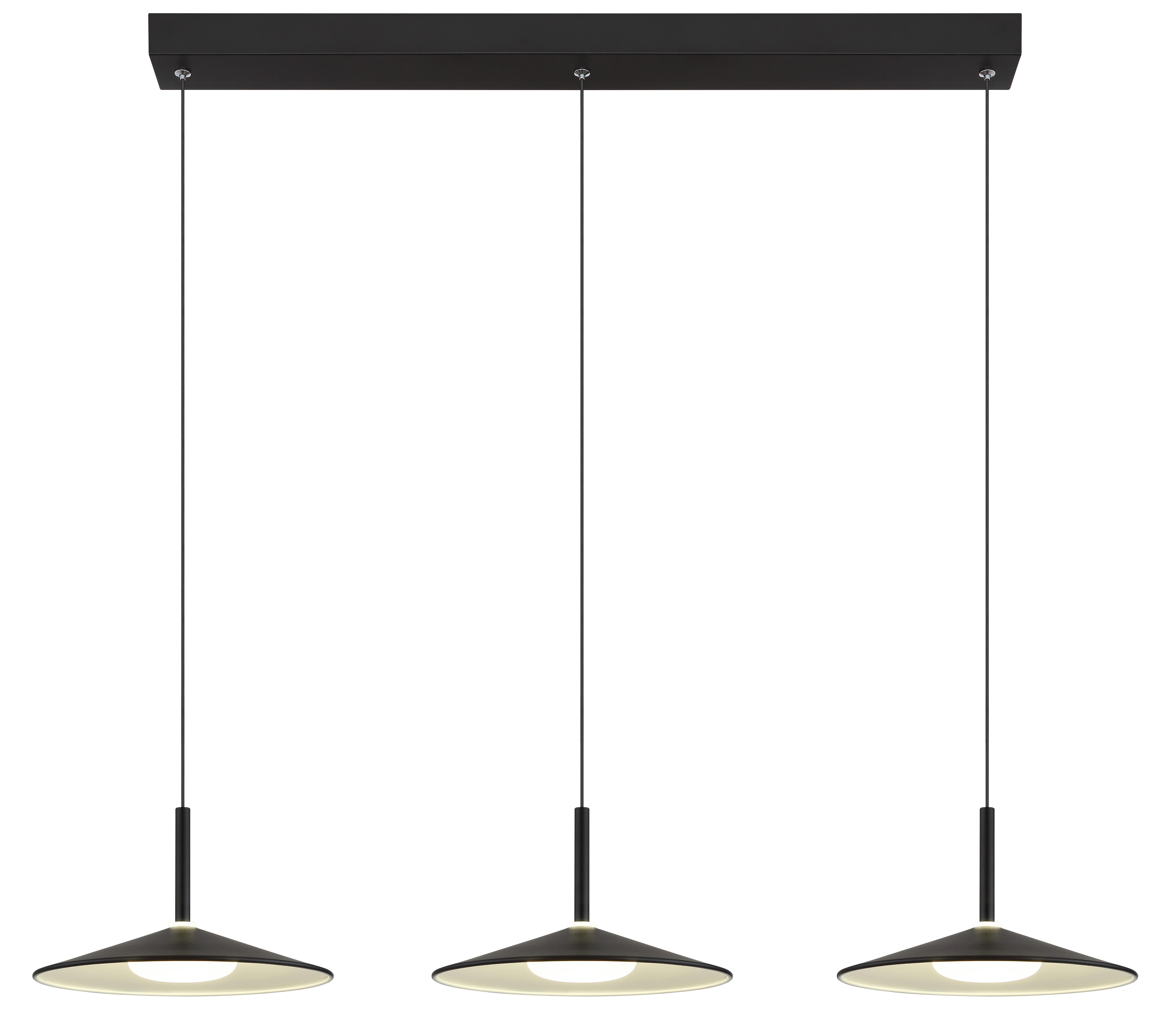 GLOBO LIGHTING Hängeleuchte LAMPONE, LED fest integriert, Warmweiß, Hängelampe Metall weiß Acryl opal Esszimmer Esstisch