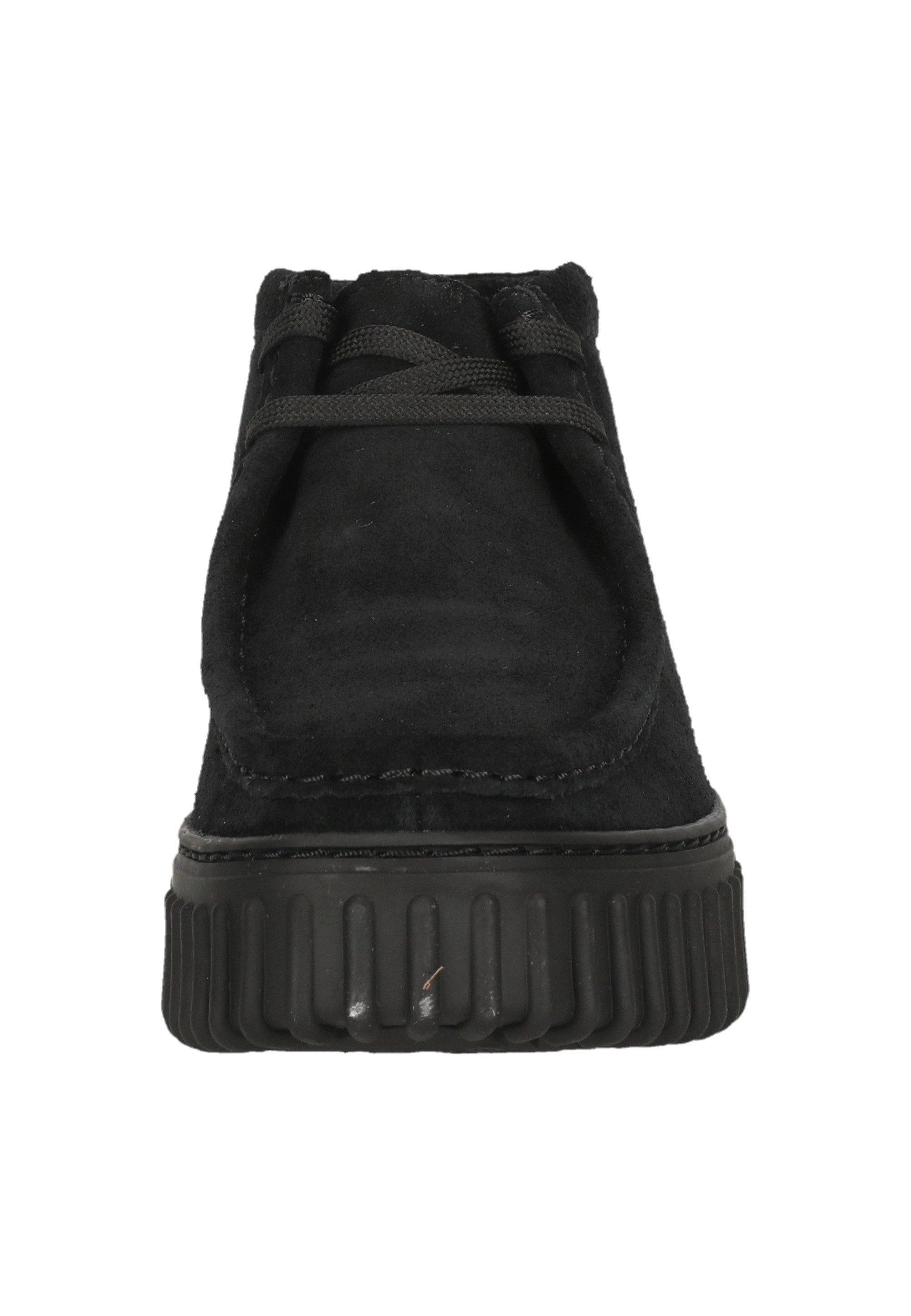 Clarks Torhill Moss Black Schnürschuh mit markanter, gerippter Sohle