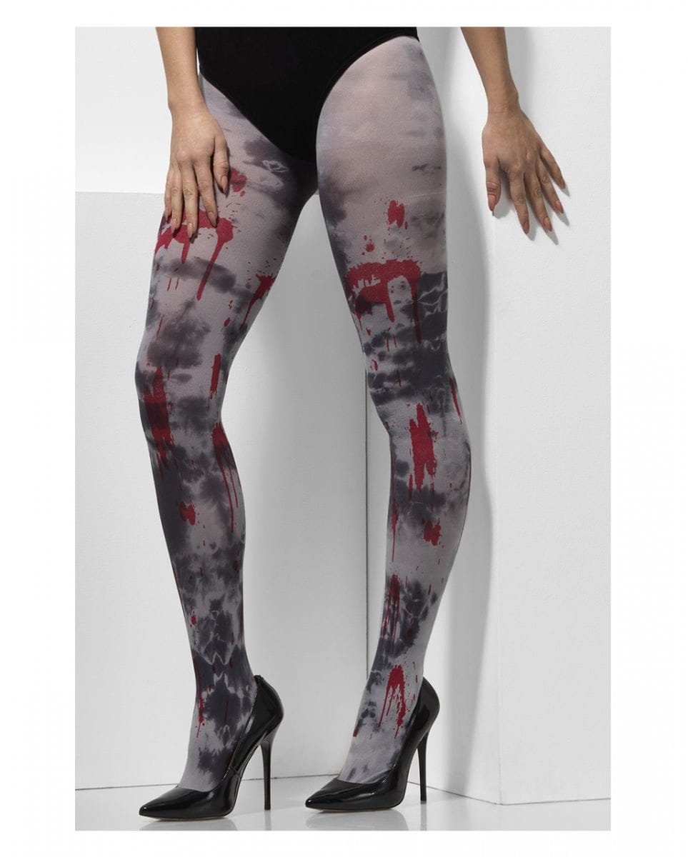Smiffys Zombie-Kostüm Blutige Zombie Strumpfhose als Kostümzubehör für D