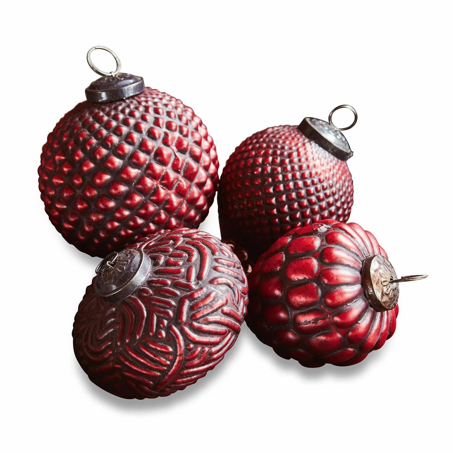 Christbaumschmuck Weihnachtsschmuck 4er Set Meyen rot