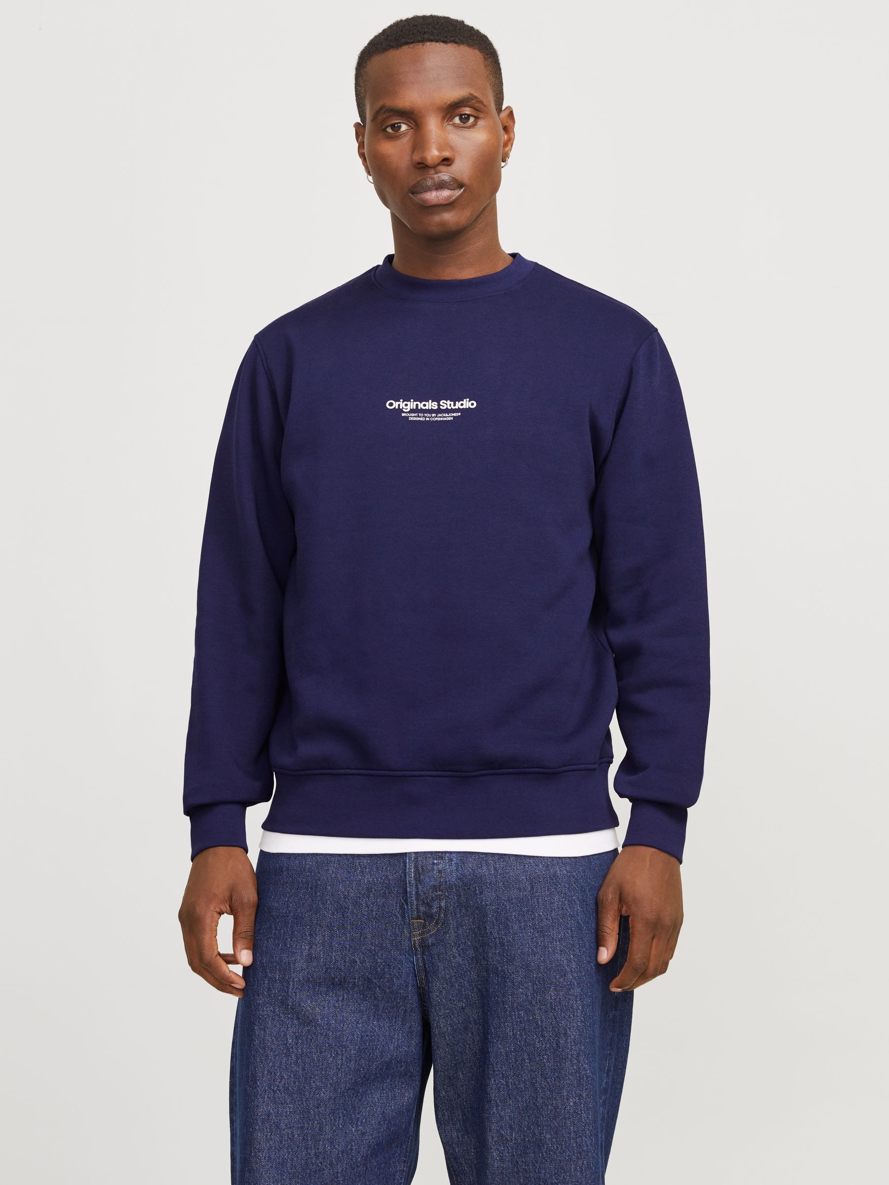 Jack & Jones Sweatshirt Weiches mit 3D Print Relaxed Fit JORVESTERBRO JORVESTERBRO SWEAT CREW NECK NOOS