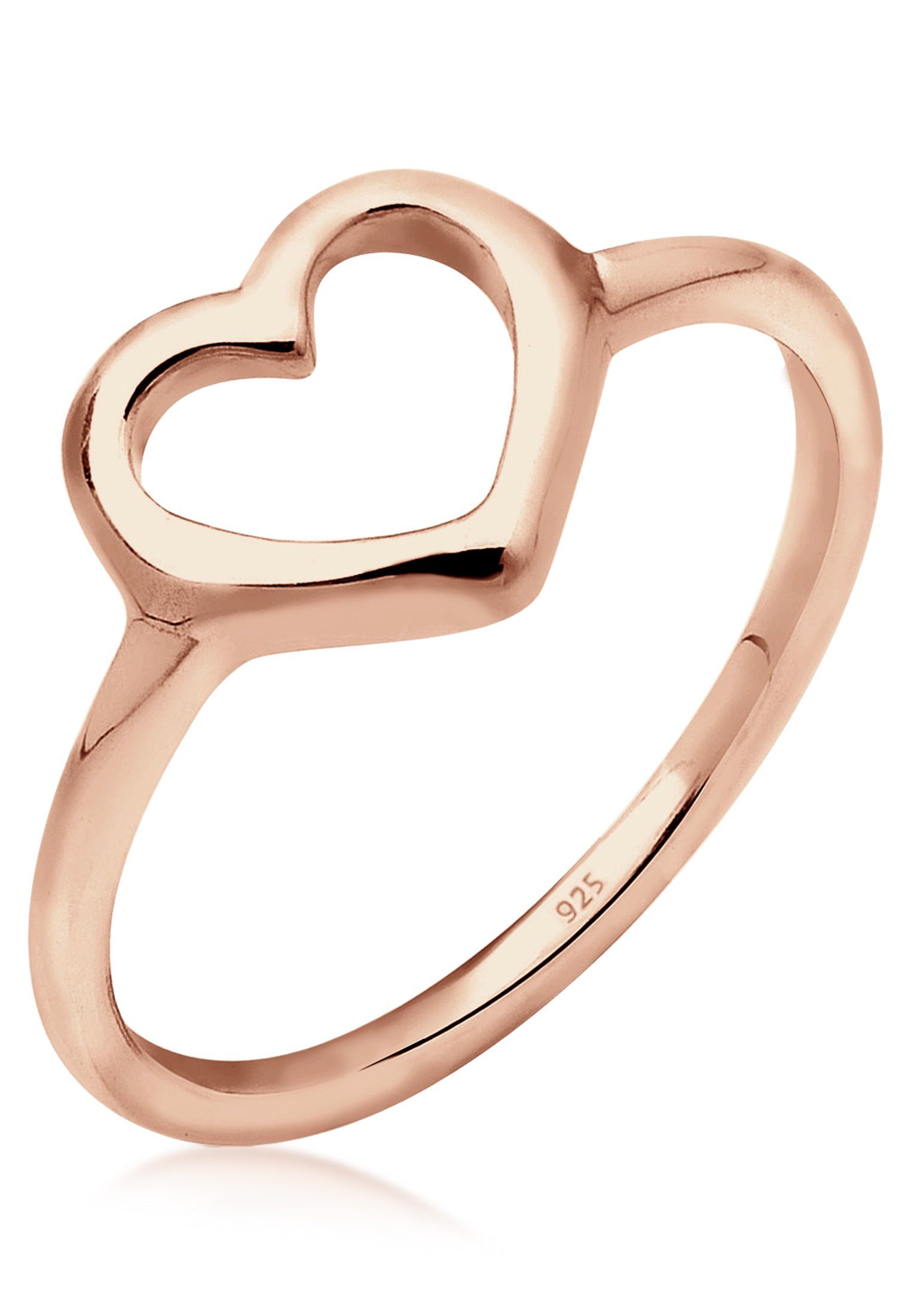 Elli Fingerring Herz Trendsymbol 925 Silber, Herz günstig online kaufen
