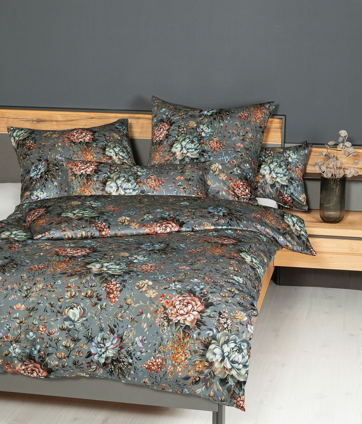 Janine Bettwäsche Interlock-Jersey Bettwäsche 155X220,80x80 CARMEN S blau, Baumwolle, 2 teilig, bettwäsche 135x200 baumwolle bettwäsche 135x200 mit reißverschluss