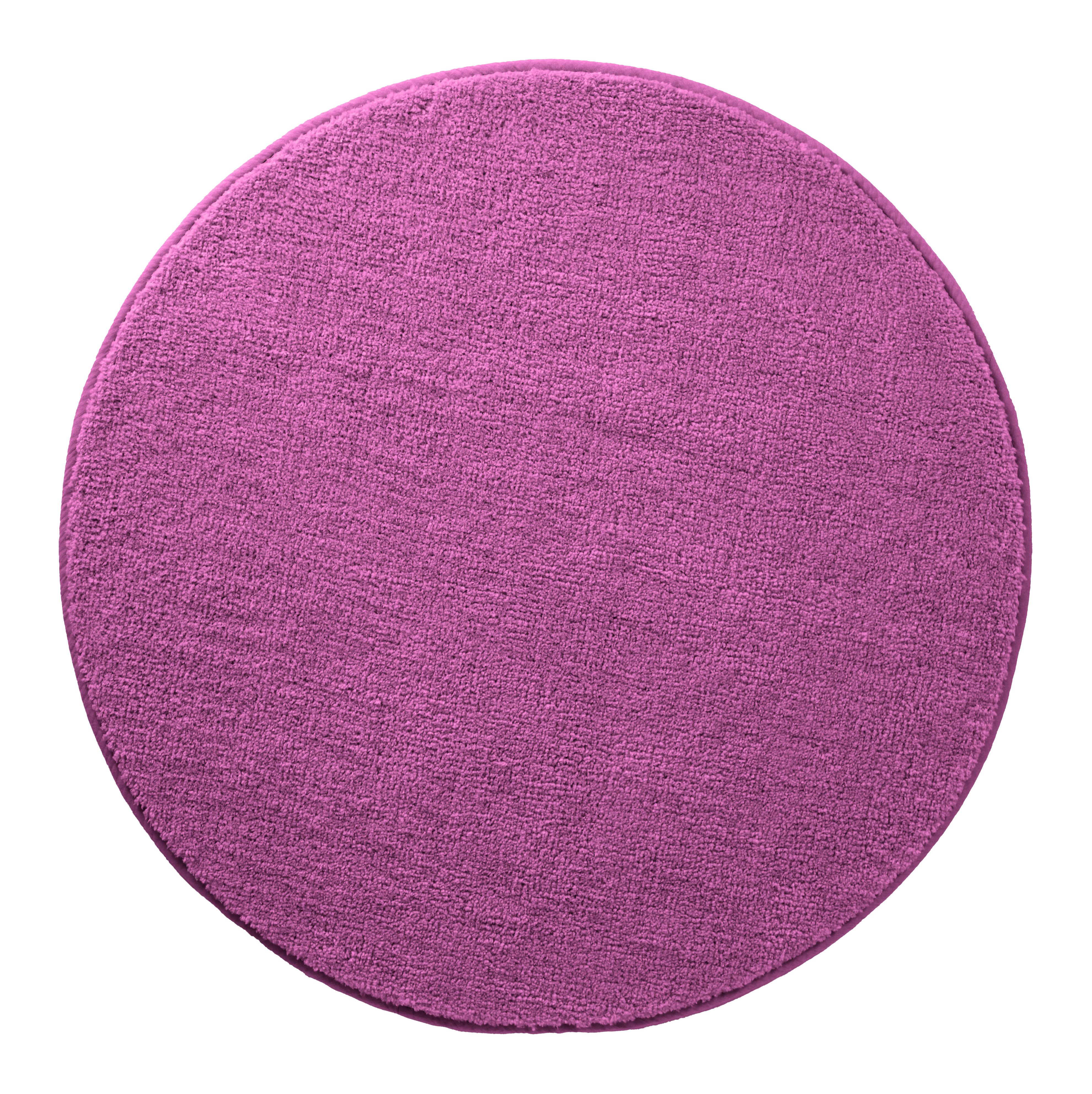 OTTO home Badematte Vanessa, Badvorleger, Badezimmer Teppich, Höhe 10 mm, rutschhemmend beschichtet, schnell trocknend, strapazierfähig, fußbodenheizungsgeeignet, Polyester, rund, Badteppich, weiche Haptik, unifarben