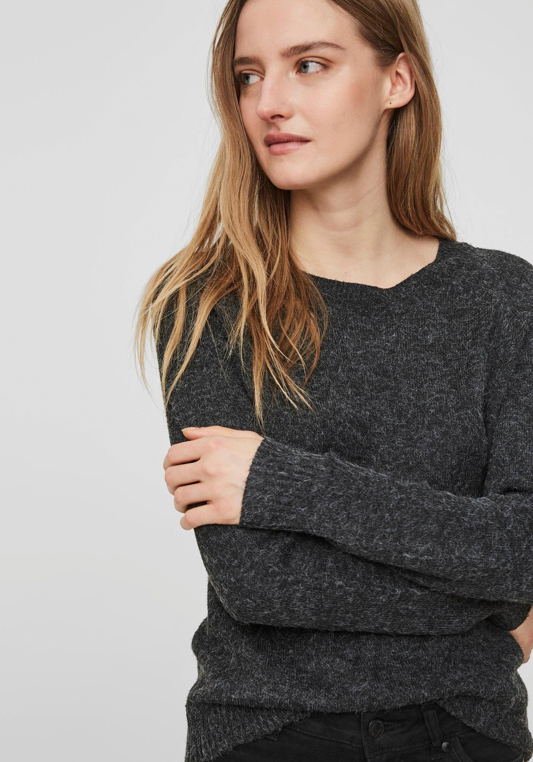 Vero Moda Rundhalspullover VMDOFFY in melierter günstig online kaufen