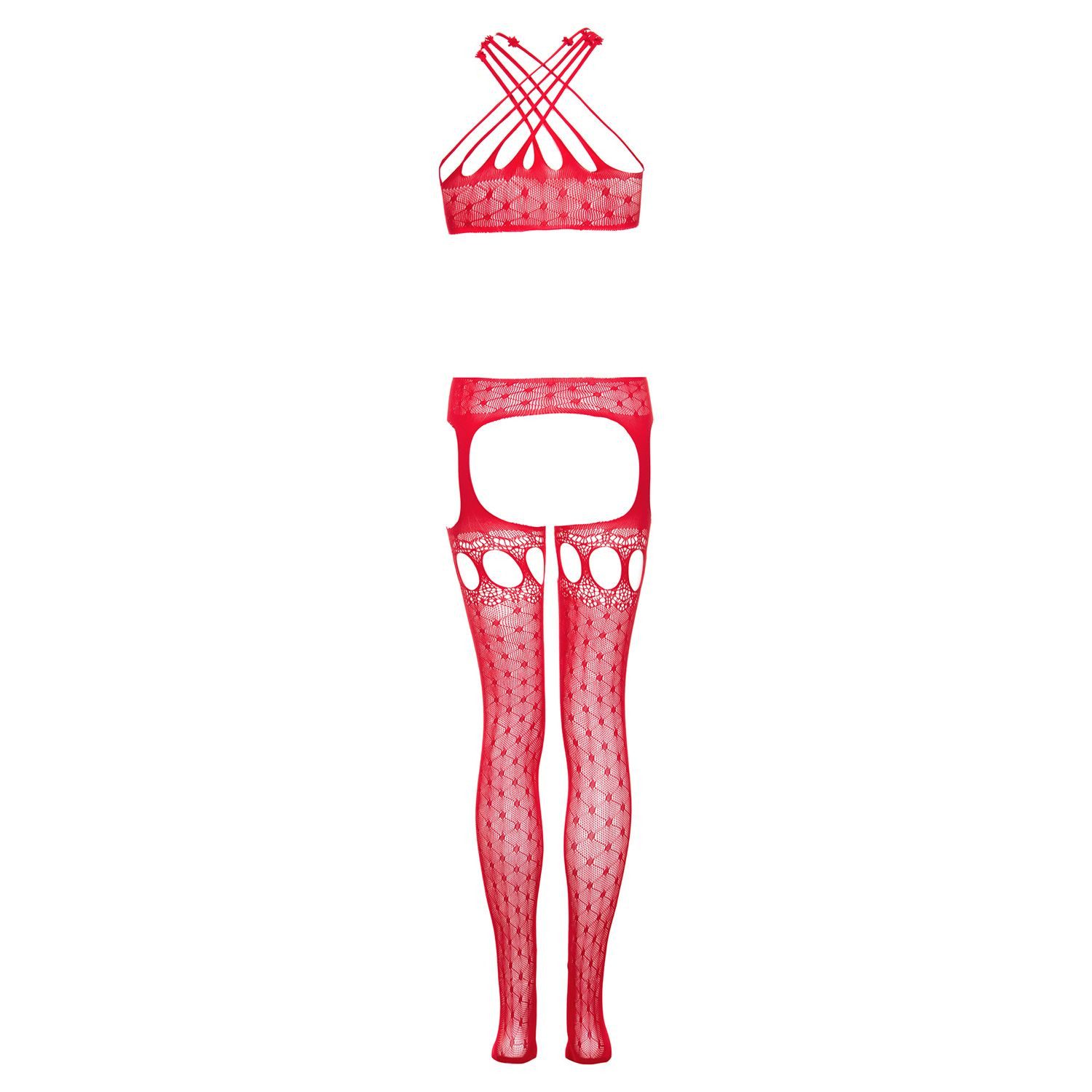 CHRISTINE LE DUC Body Straps Catsuit - rot – Bild 5 von 5