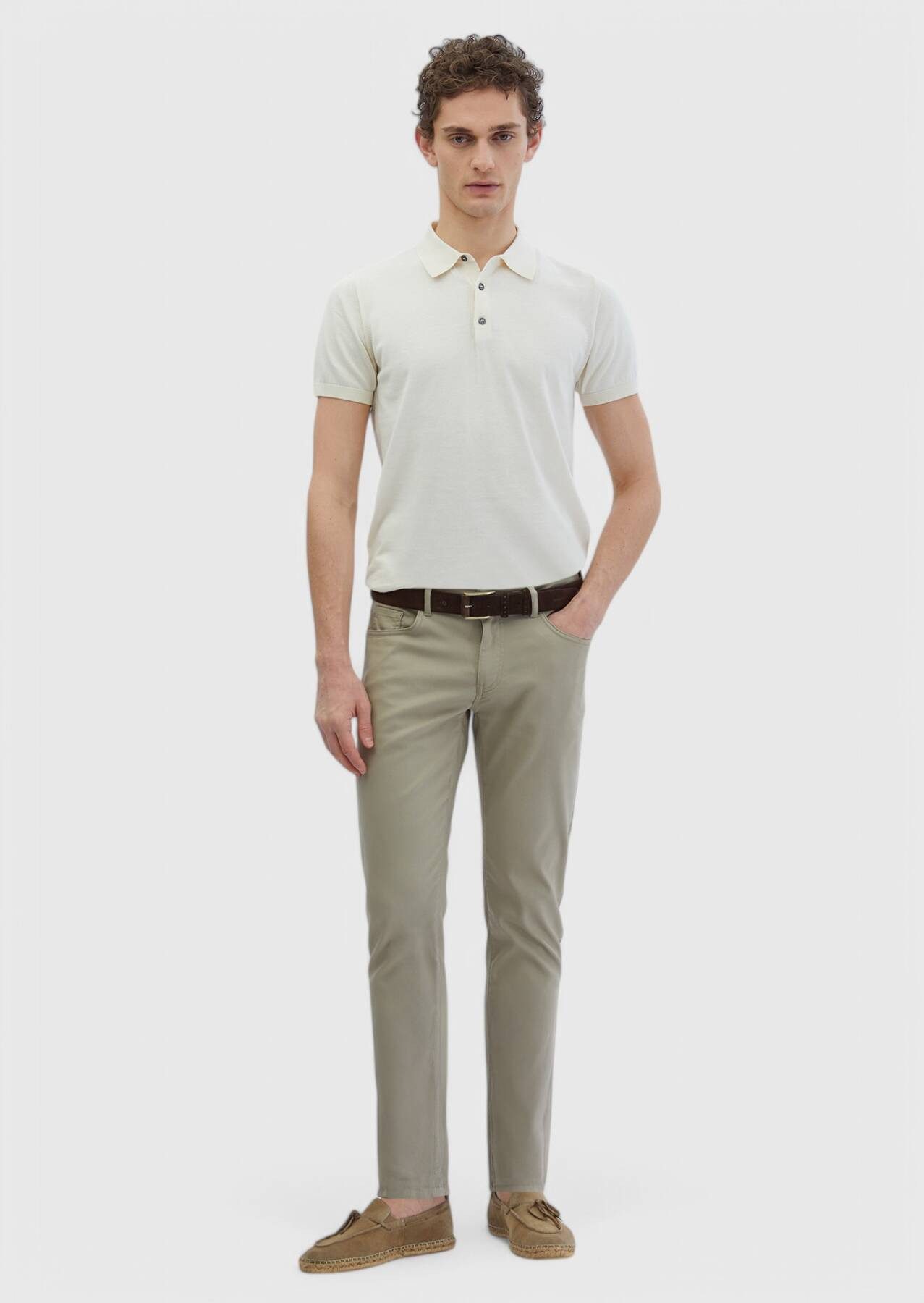 Chinohose Vizon Slim Fit Baumwollmischung Alltagshose