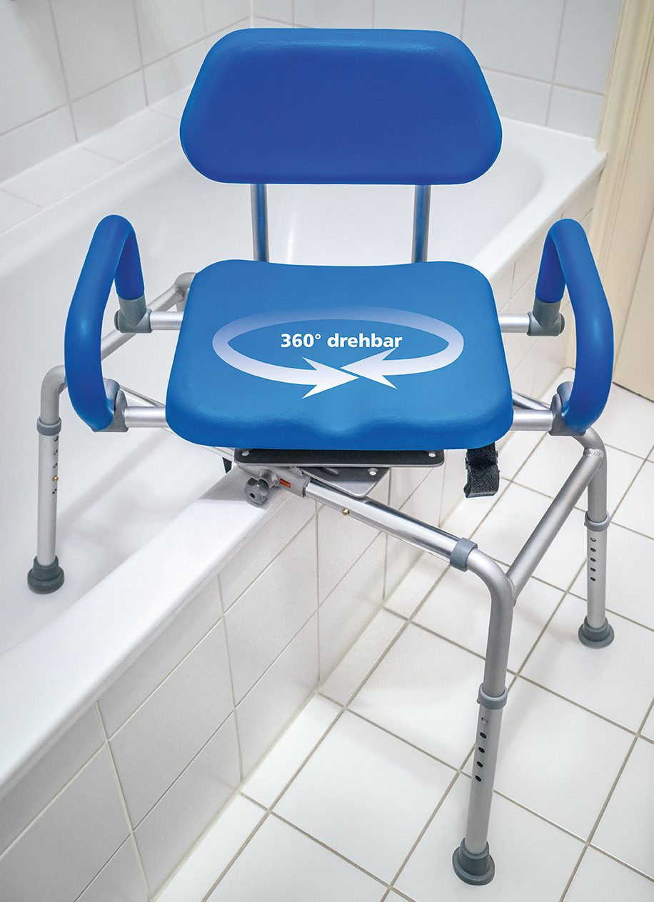 Sundo Homecare Badewannendrehsitz Dreh- und Transferstuhl SANSUBA Badewanne Duschstuhl 360° drehbar, 360° drehbar