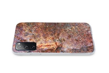 MuchoWow Handyhülle Eisen - Braun - Rost, Phone Case, Handyhülle Samsung Galaxy S20 FE, Silikon, Schutzhülle