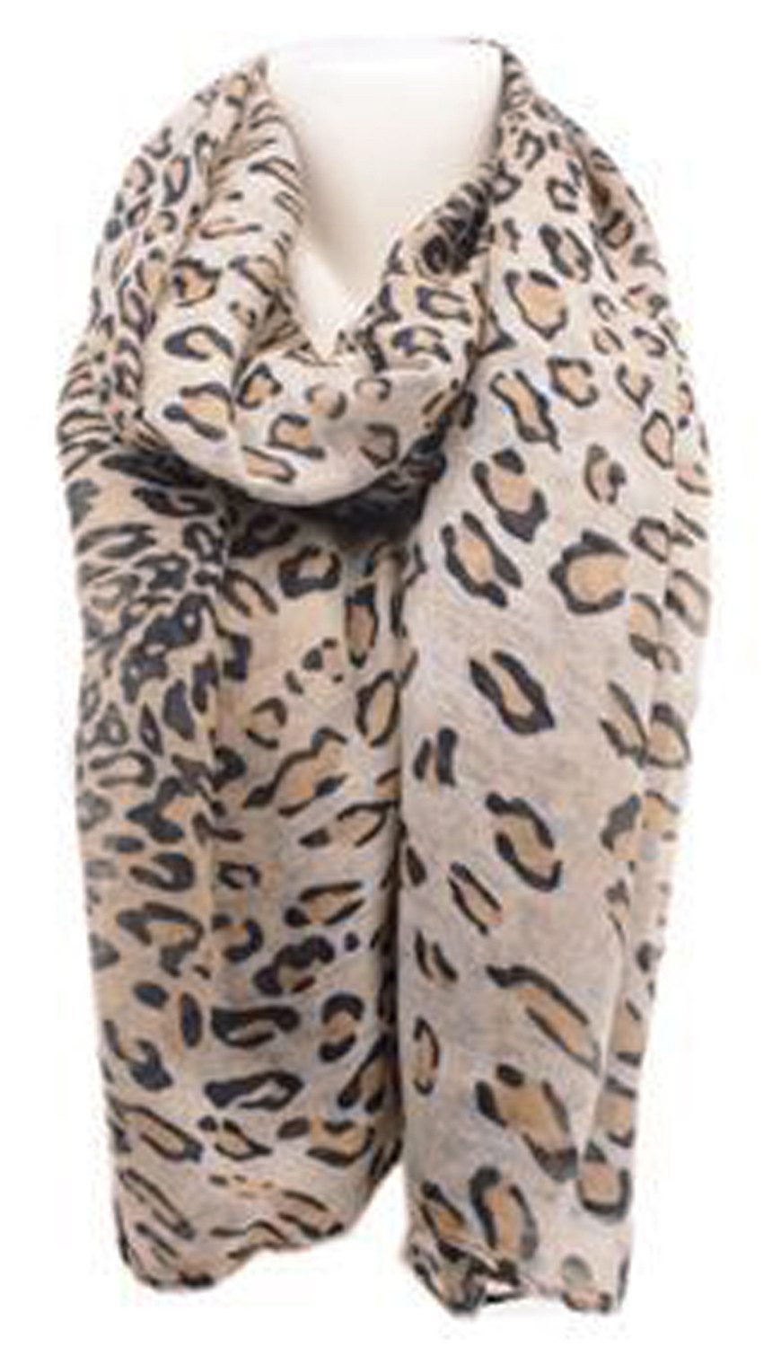 chic4home Schal Dreamy Flair, (1-St. 1-teilig), sommerlicher Damen Schal leicht beige-braun Farbpalette