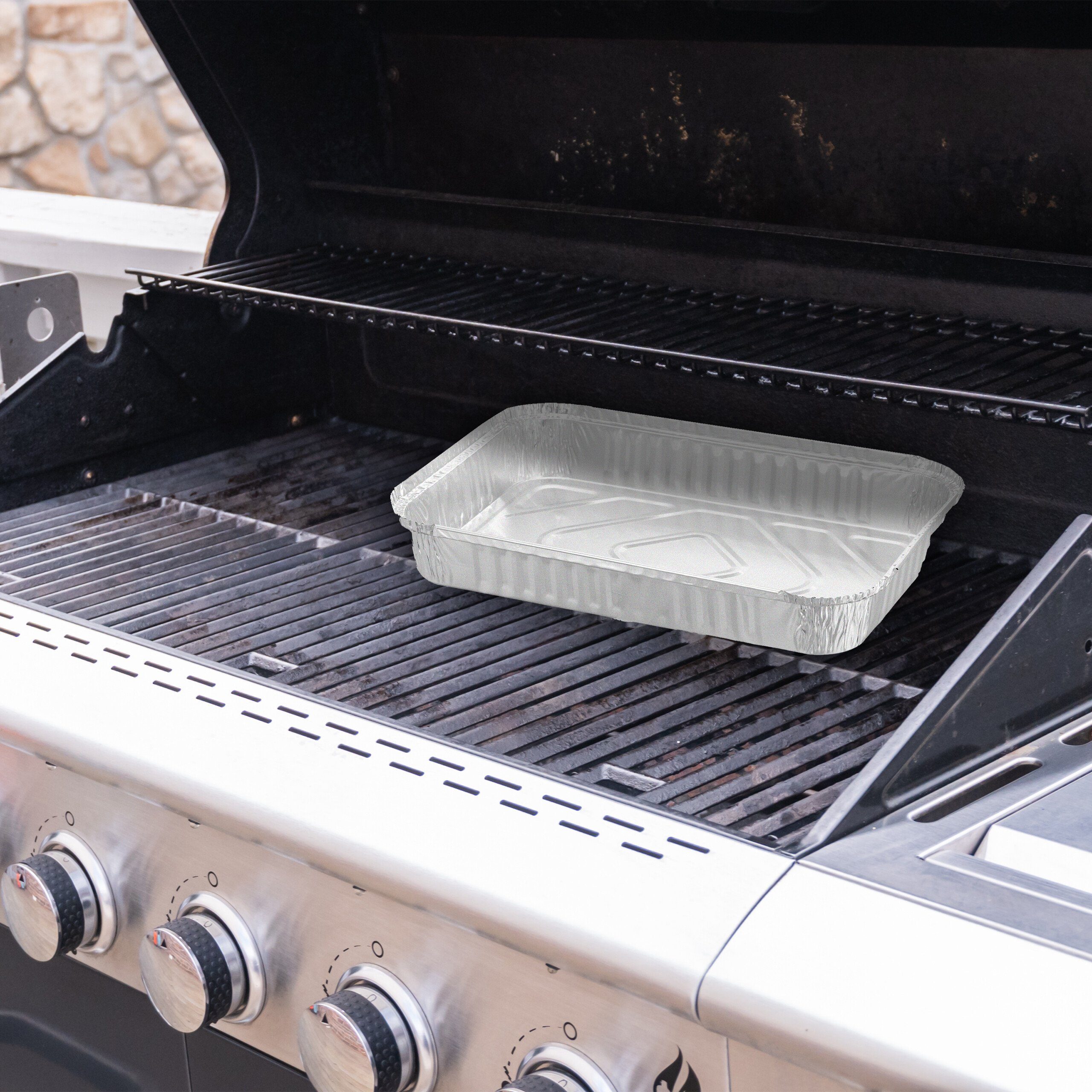 relaxdays Grillschale Aluschalen Grill 25er Set, Aluminium