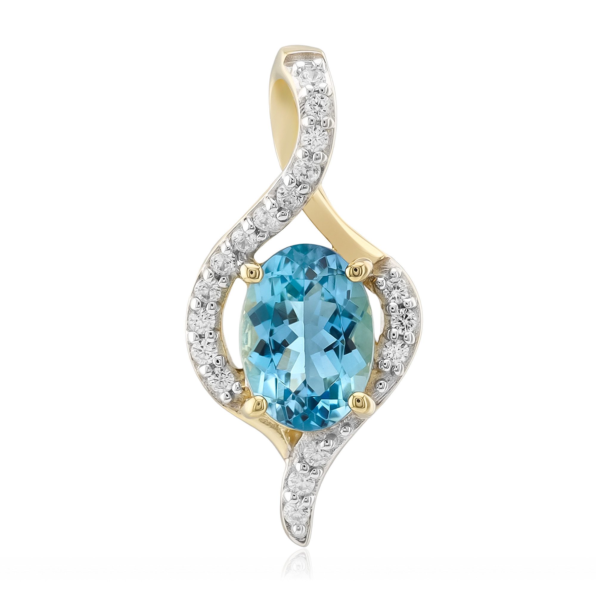 Cavill Kettenanhänger Santa Maria Aquamarin Gold-Anhänger (1-tlg)