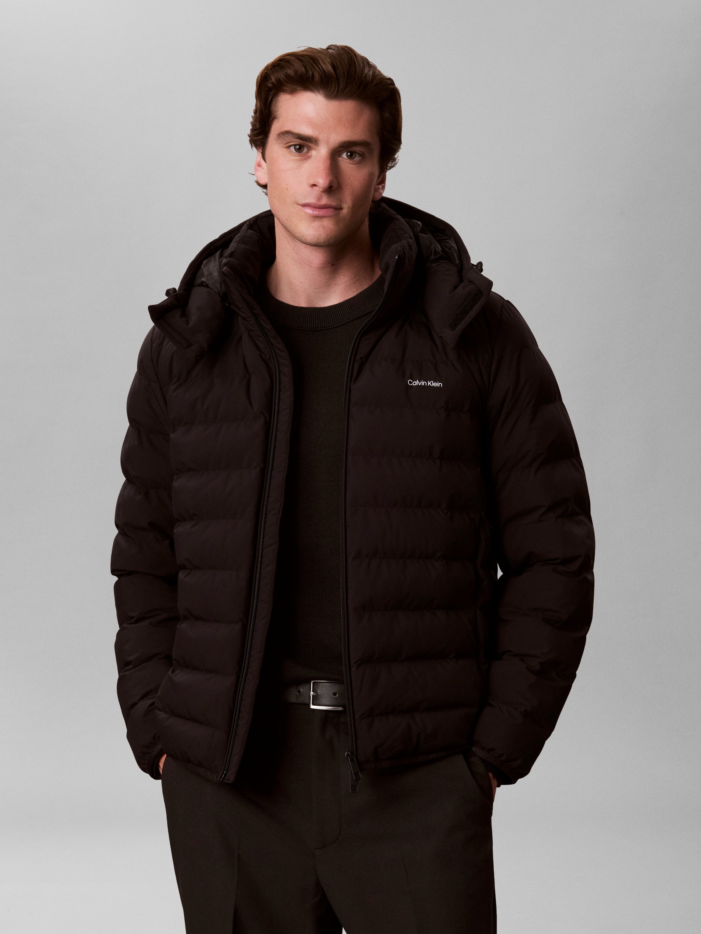 Calvin Klein Steppjacke NYLON HOODED PUFFER Regular fit mit Kapuze