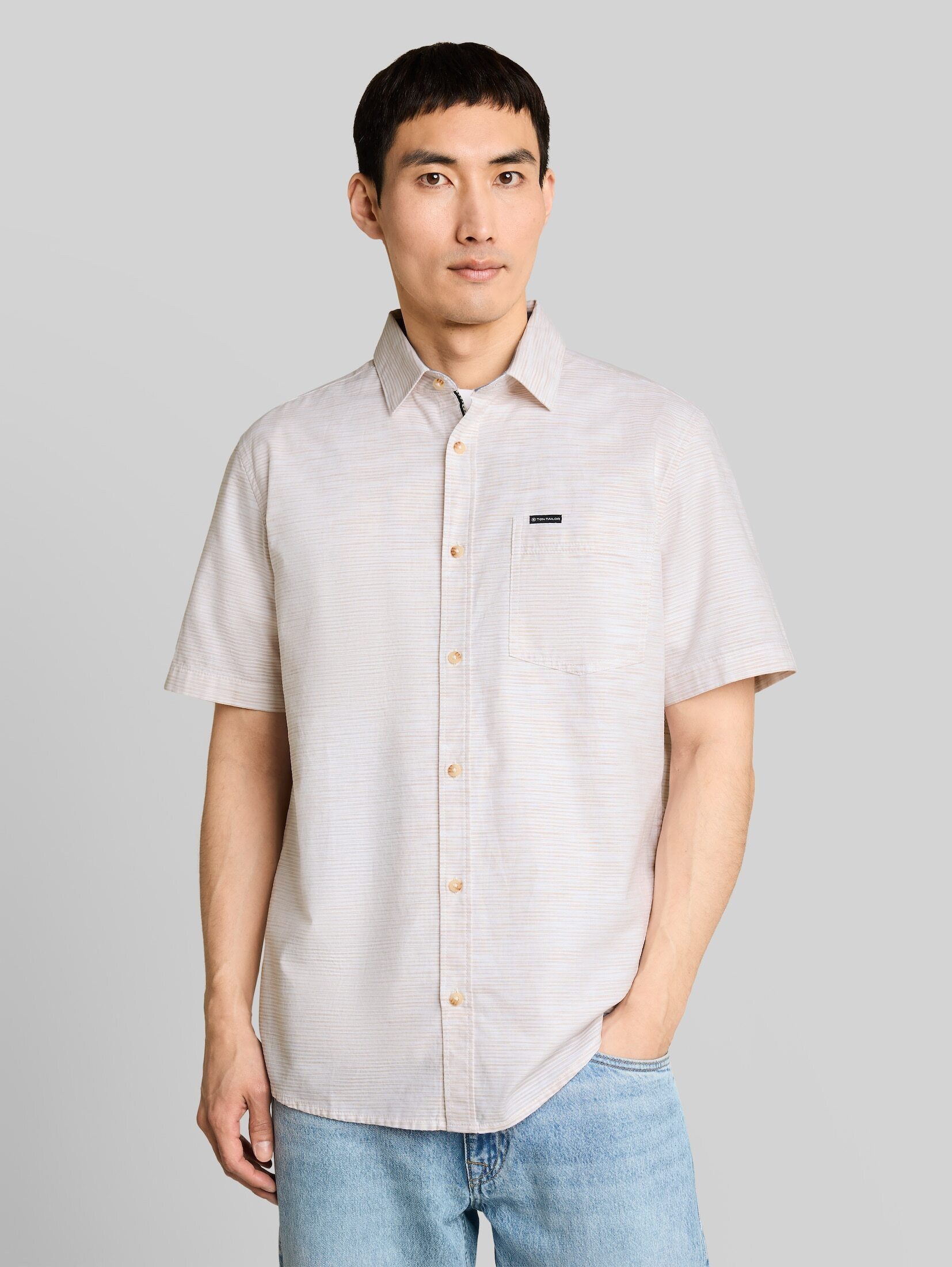 TOM TAILOR Kurzarmhemd Blusen & Shirts Regular Fit Kurzarmhemd aus Baumwolle