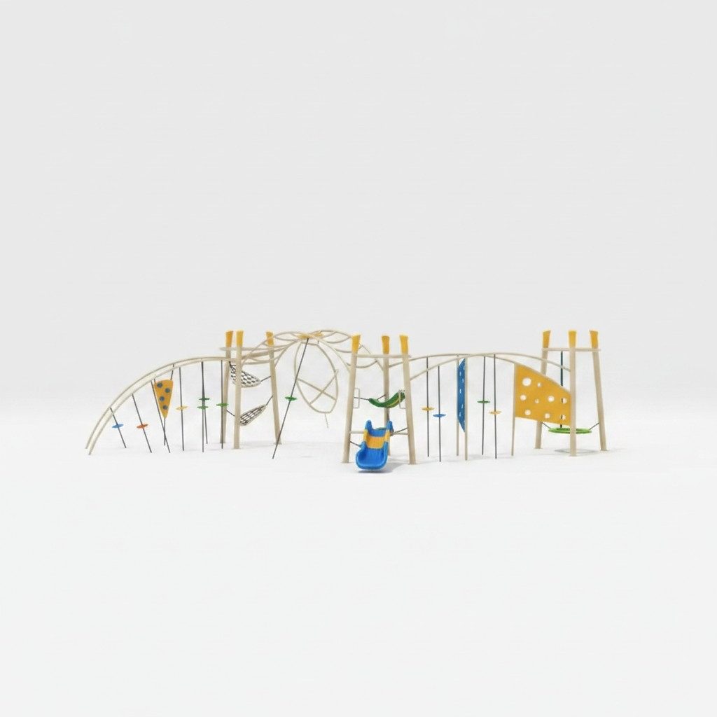 JVmoebel Spielturm Kletterturm aus Holz mit Rutsche und Kletterwand für Kinder, Made in Europa