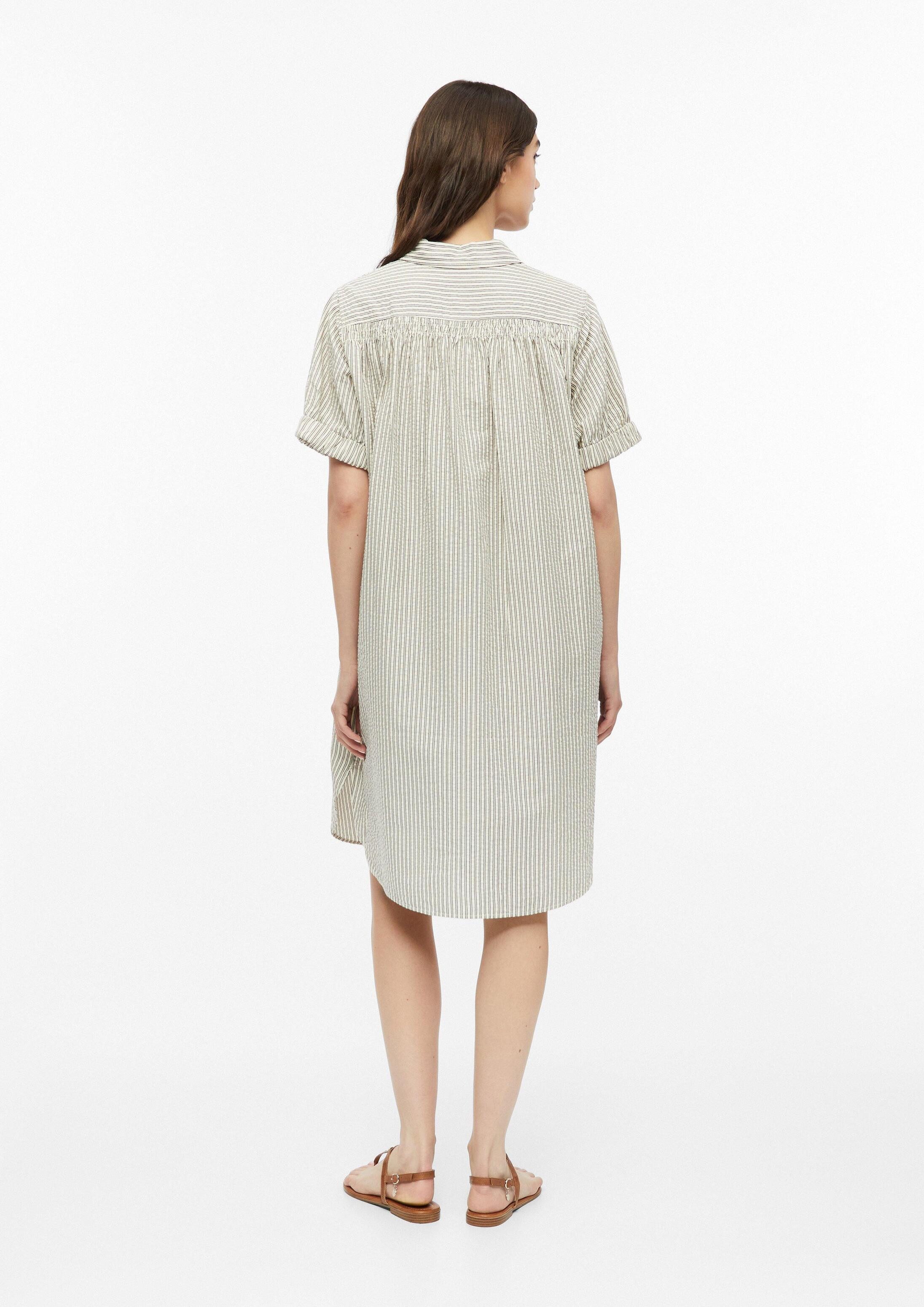 s.Oliver Minikleid Kleid Hemdblusenkleid aus Seersucker mit Eingrifftaschen