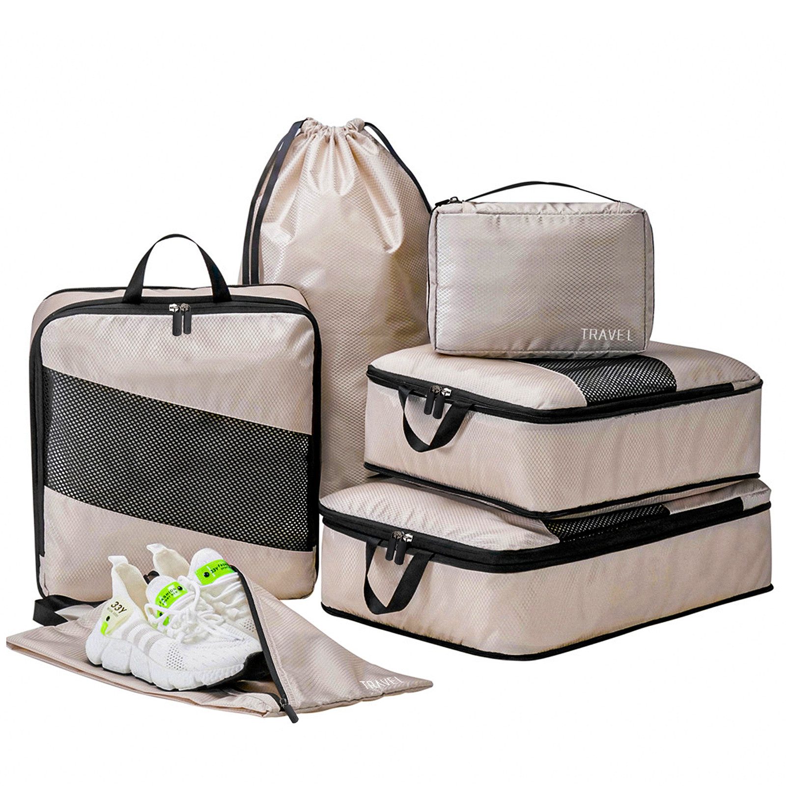 CALIYO Kofferorganizer Compression Packing Cubes Set für mehr Platz im Koff günstig online kaufen