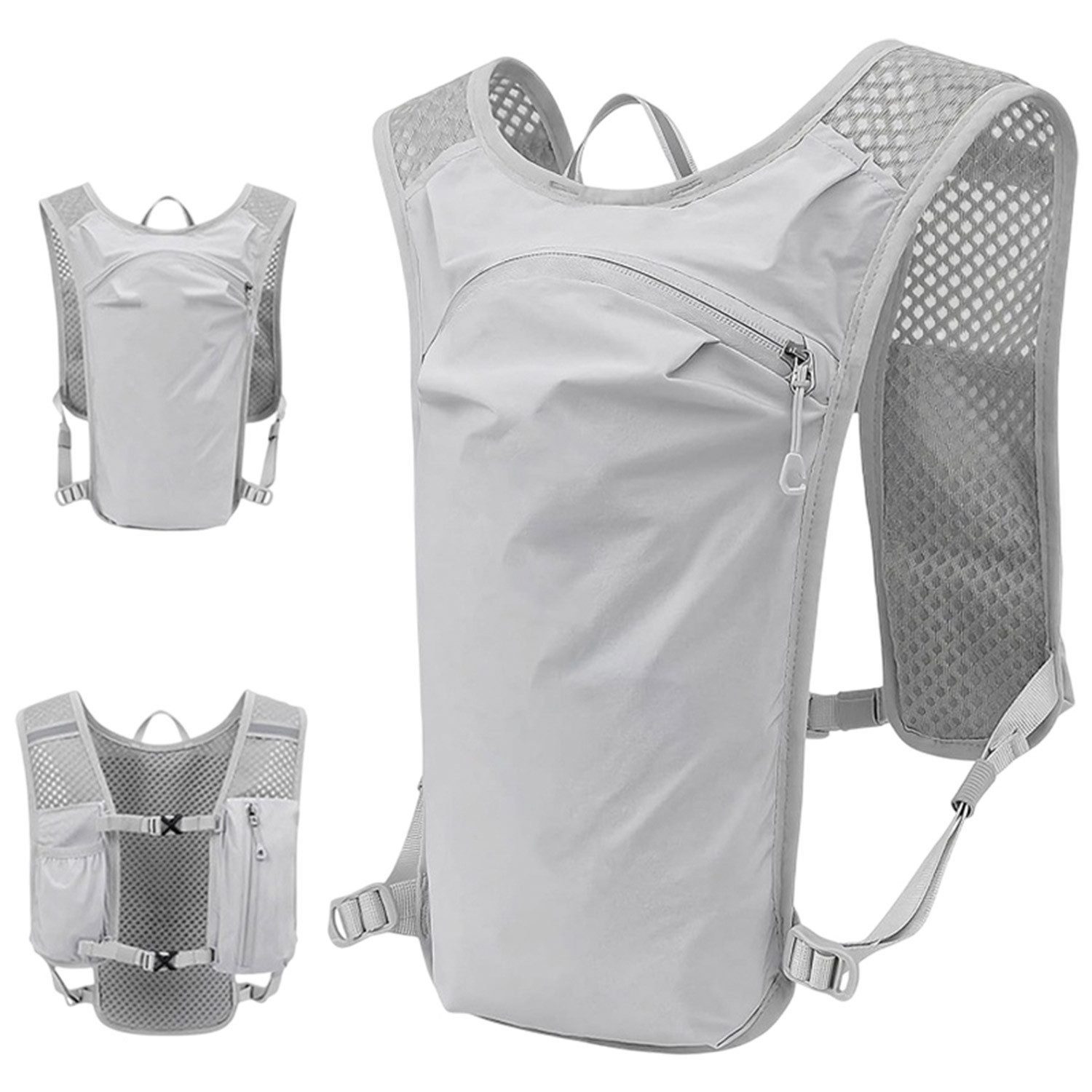 Refttenw Funktionsweste Verstellbare Brustgurte,Laufweste für Frauen Männer,Atmungsaktiv