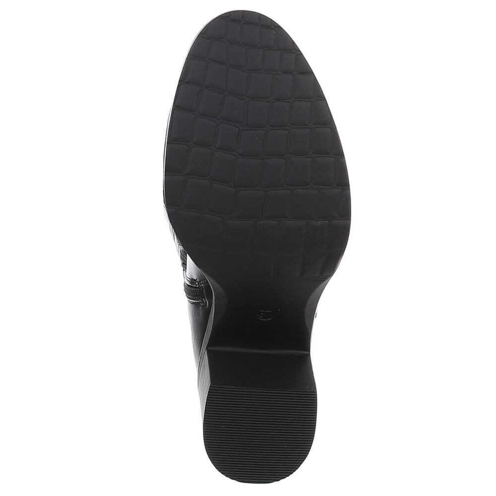 Ital-Design Kniehohe Stiefel mit Blockabsatz für Damen - Elegant & Komfortabel Stiefel (90110097) Blockabsatz Stiefel in Schwarz