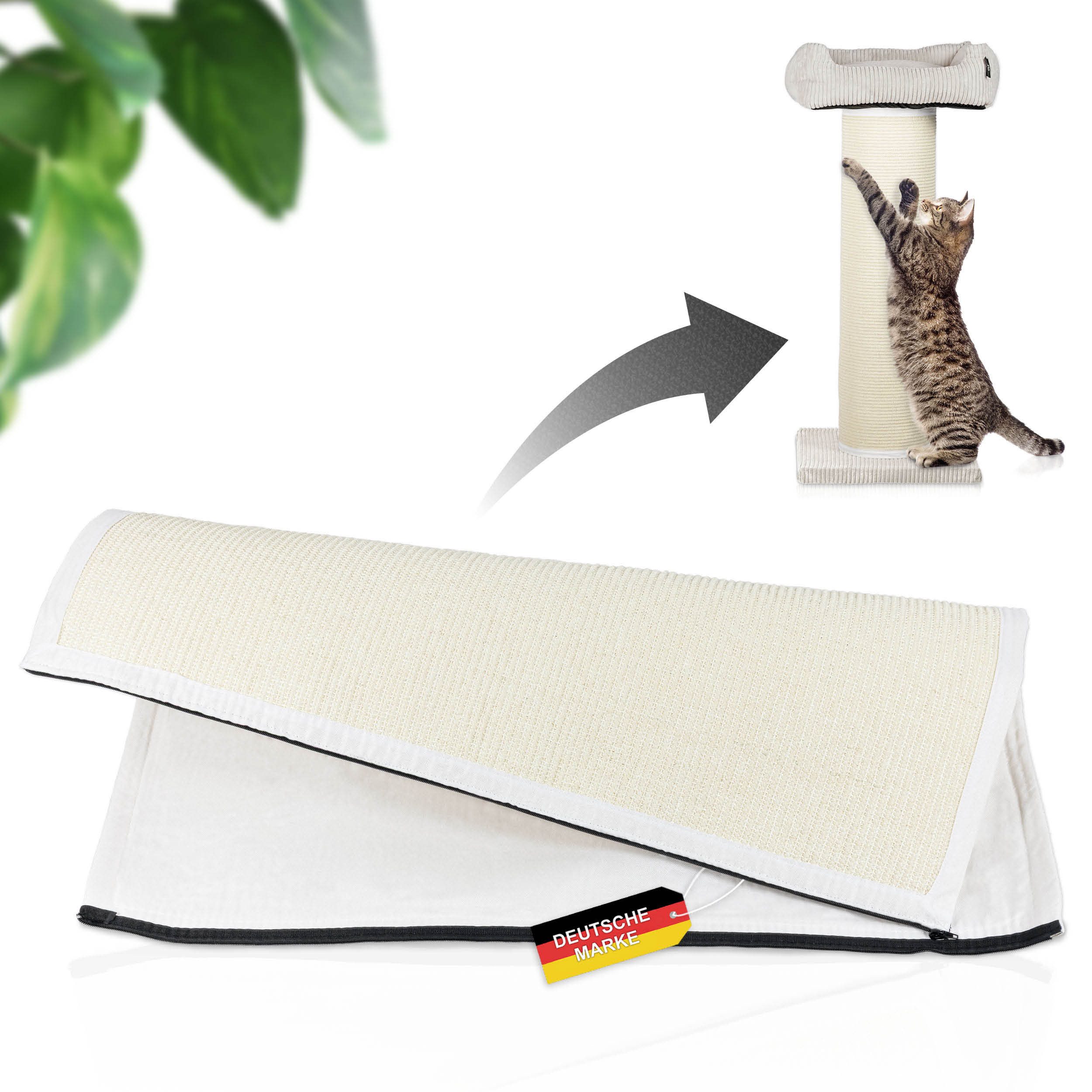 Rohrschneider Kratzbaum Austauschbare Kratzfläche für XXL Kratzbaum FRIEDA beige