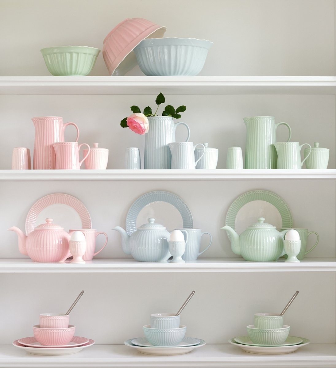 Greengate Zuckerdose Alice Zuckerdose pale pink 10 cm, Steinzeug