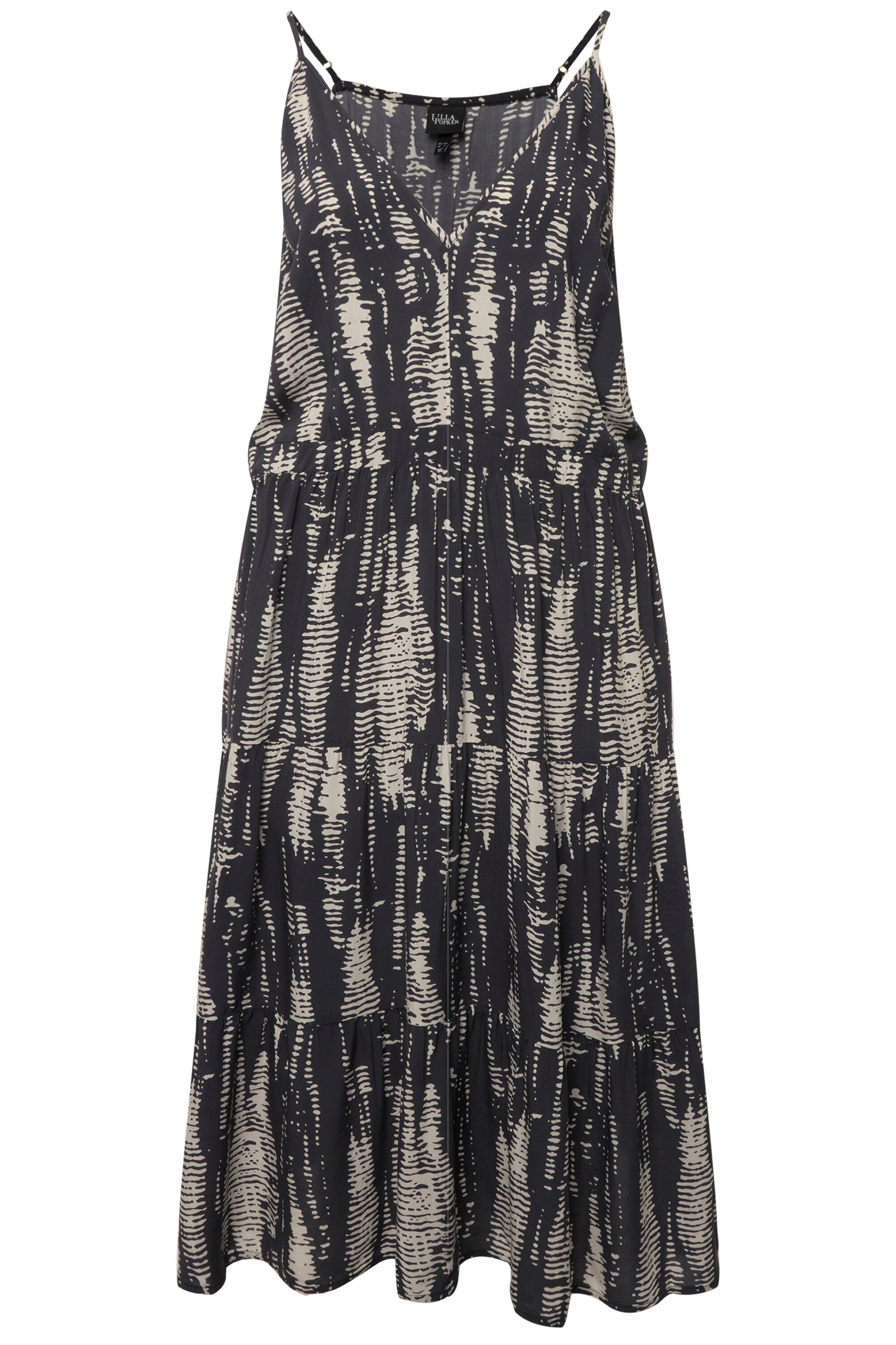 Ulla Popken Maxikleid Midikleid V-Ausschnitt Triangel-Schalen günstig online kaufen