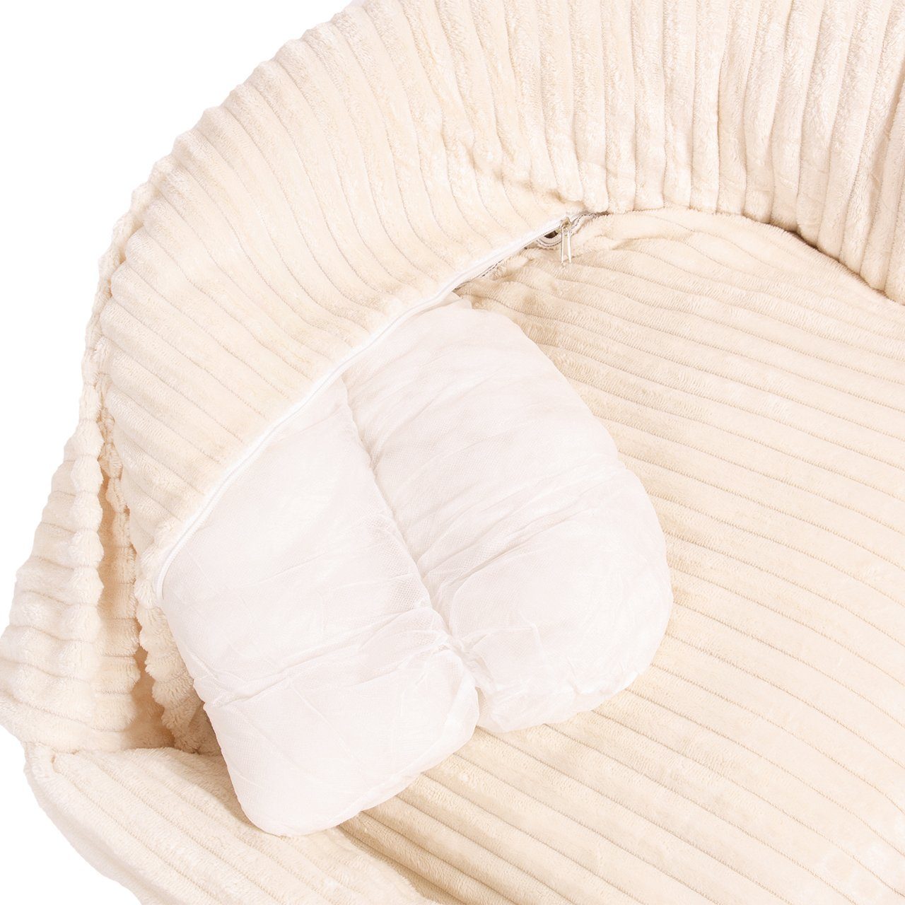 Wallace & Jones Hundekorb Hundebett Cordo - beige versch. Größen S / M / L, Breitcord- Obermaterial, weicher und komfortabler Schlafplatz