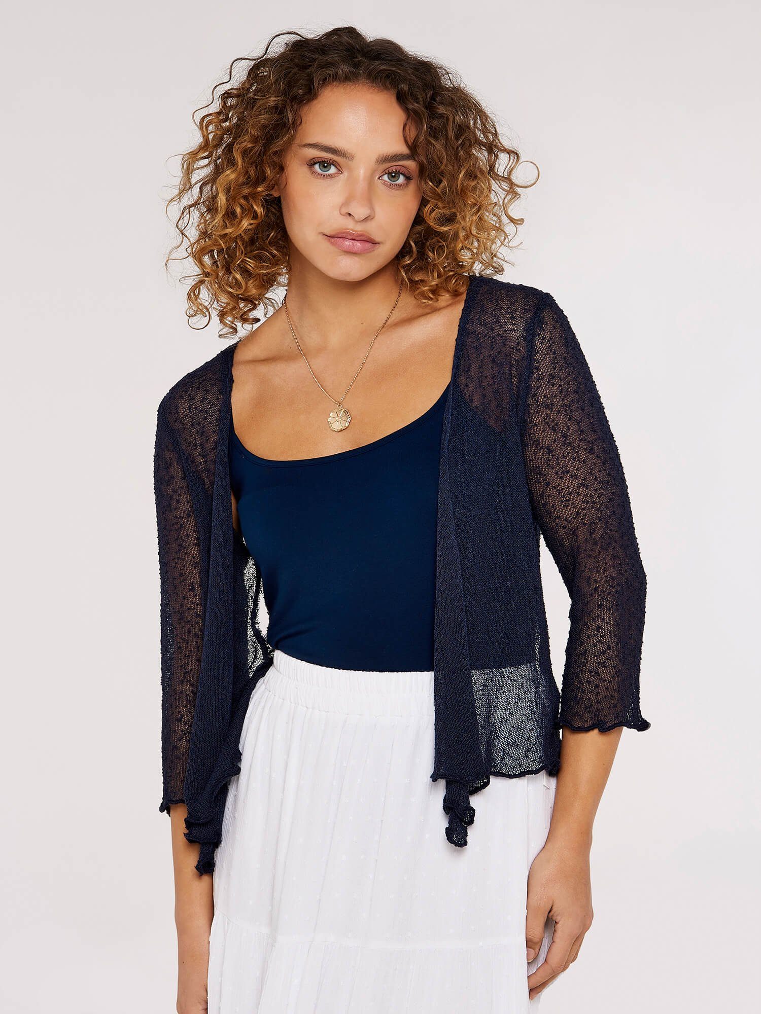 Apricot Cardigan Popcorn Shrug, (1-tlg) im günstig online kaufen