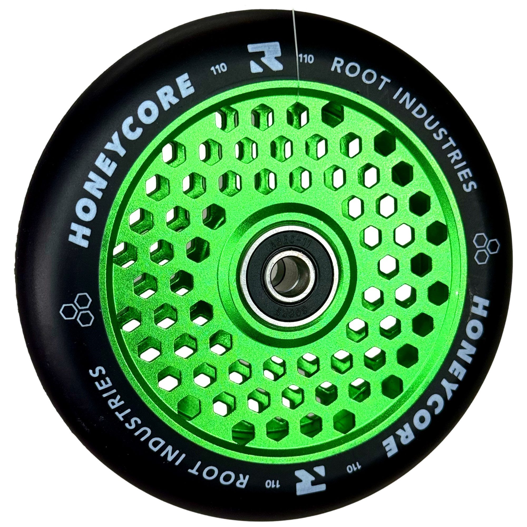 Root Industries Stuntscooter Root Industries Honeycore Stunt-Scooter Rolle 110mm Grün/PU Schwarz