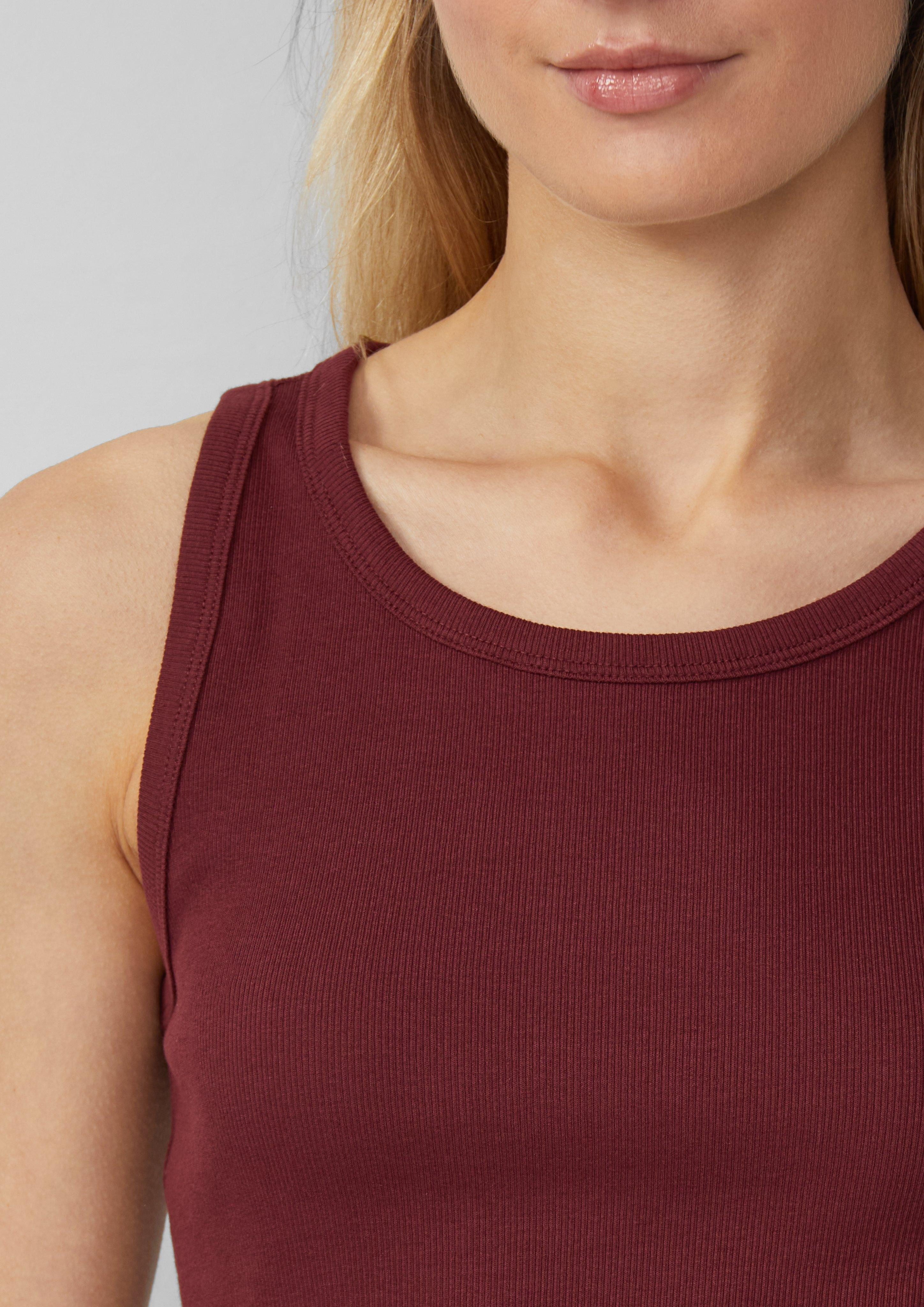 s.Oliver Shirttop Weiches Slim-Fit-Top aus Rippware günstig online kaufen