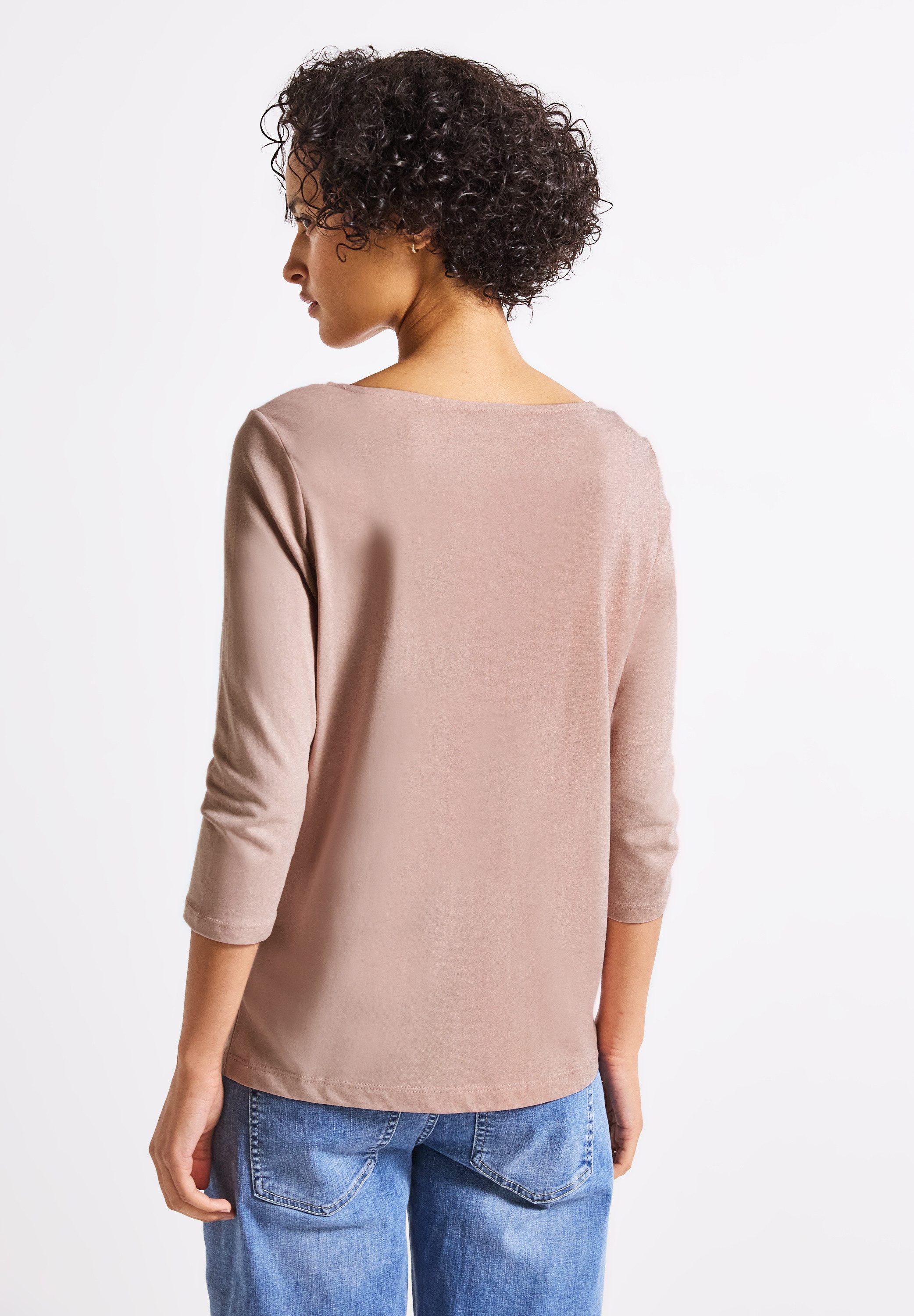 STREET ONE Langarmshirt, aus Baumwolle mit Stretchante günstig online kaufen