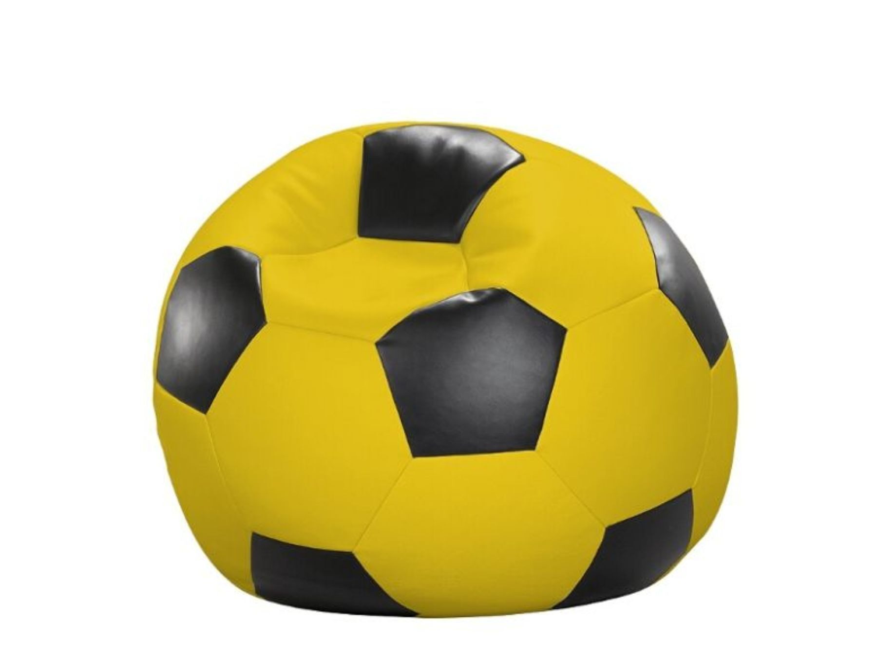 Licardo Sitzsack Fußball-Sitzball Kunstleder gelb/schwarz Ø 90 cm (1 St)