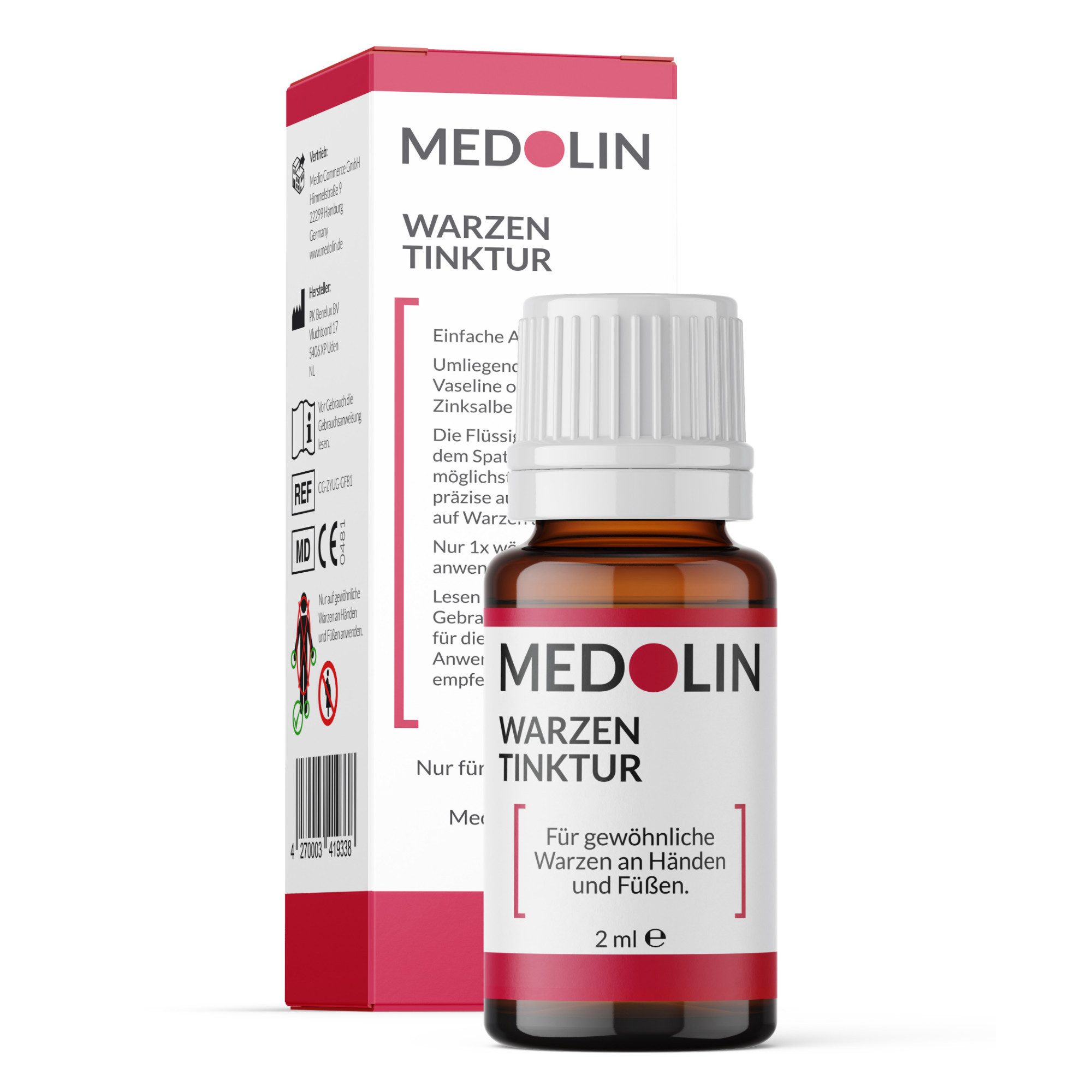 Medolin Warzen-Behandlungsstift Warzen Tinktur - Effektiver Warzenentferner - Mühelos Warzen entfernen, 1-tlg.