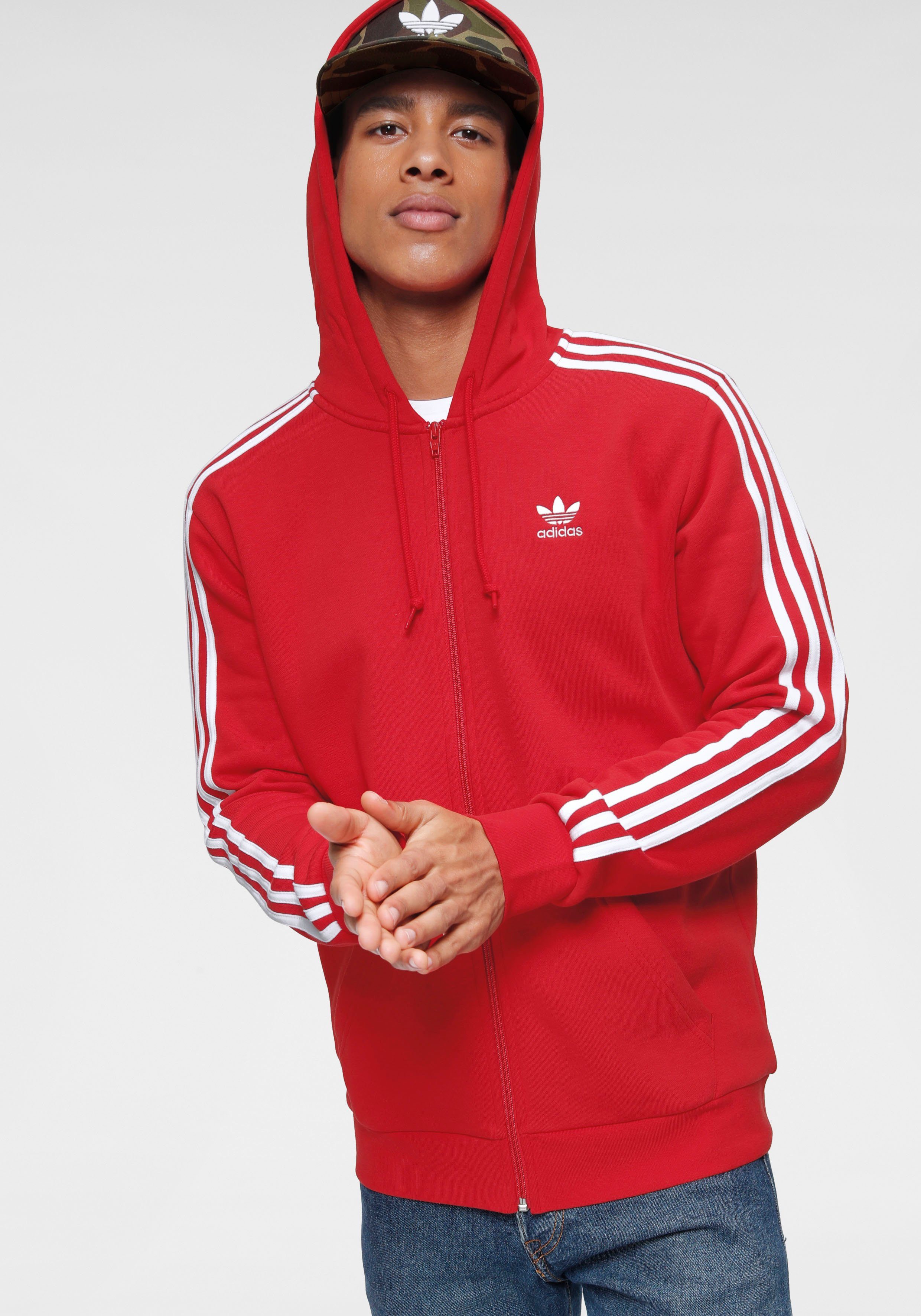 adidas Originals Kapuzensweatshirt, Kapuzensweatshirt von adidas Originals Kapuzensweatjacke »3 STRIPES FULL ZIP