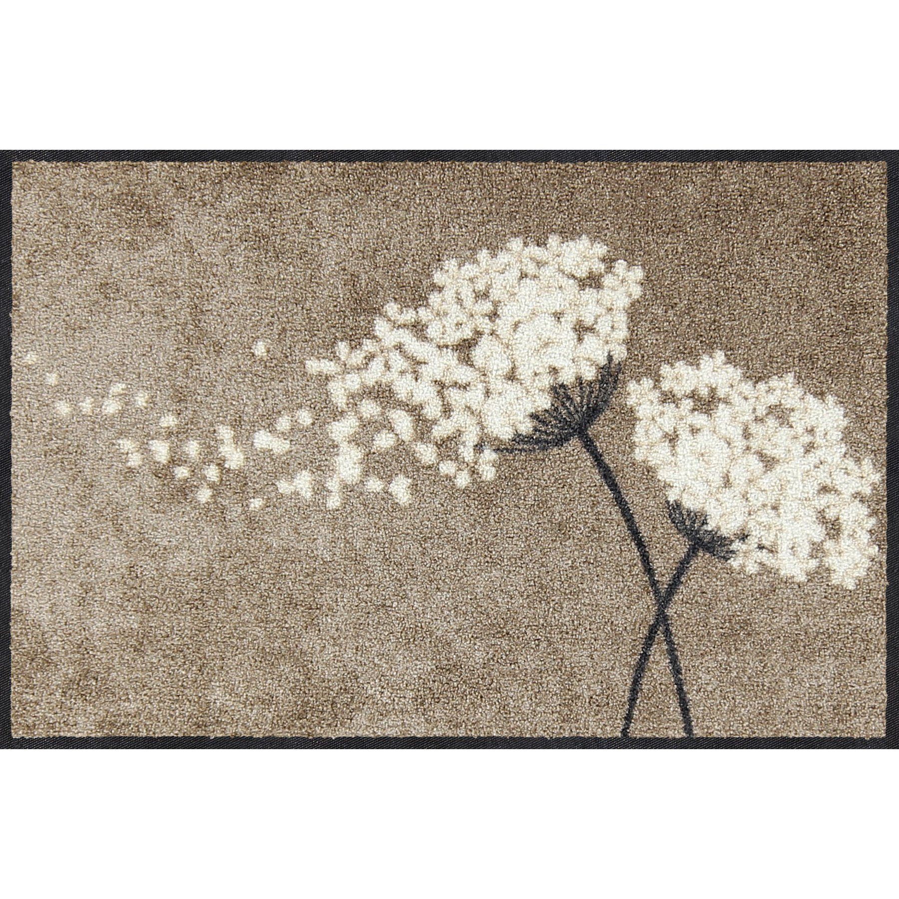 Salonloewe Fußmatte Fußmatte 50x75 Wishfull Blossom taupe beige, Eingangsmatte normal, Höhe: 500 mm