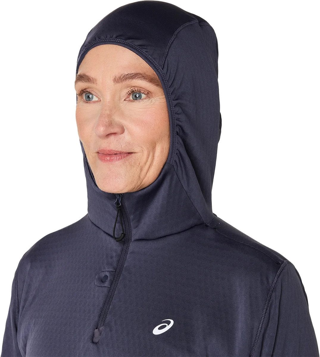 Asics Langarmshirt Asics Damen Langarmshirt Road Winter Hoodie