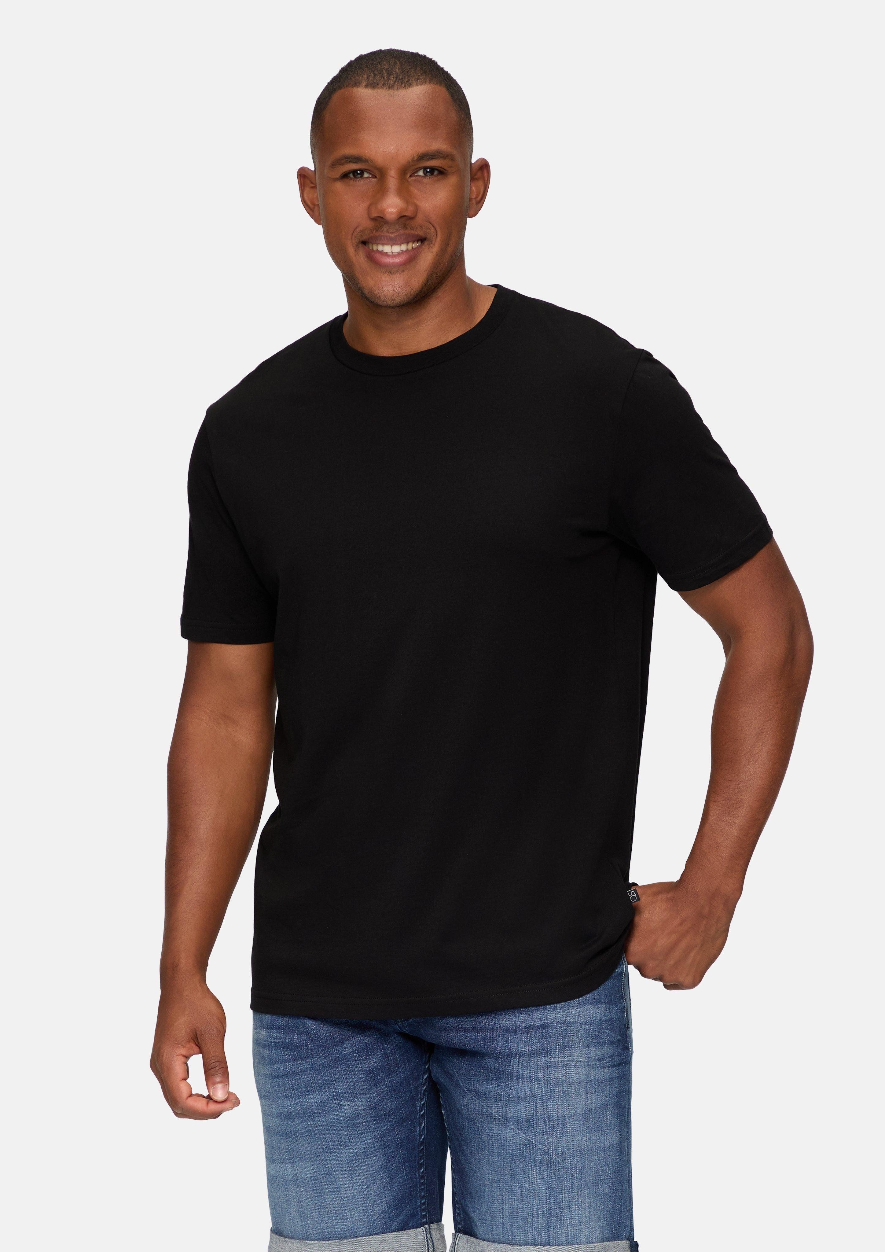 QS Kurzarmshirt T-Shirt mit Rundhalsausschnitt günstig online kaufen