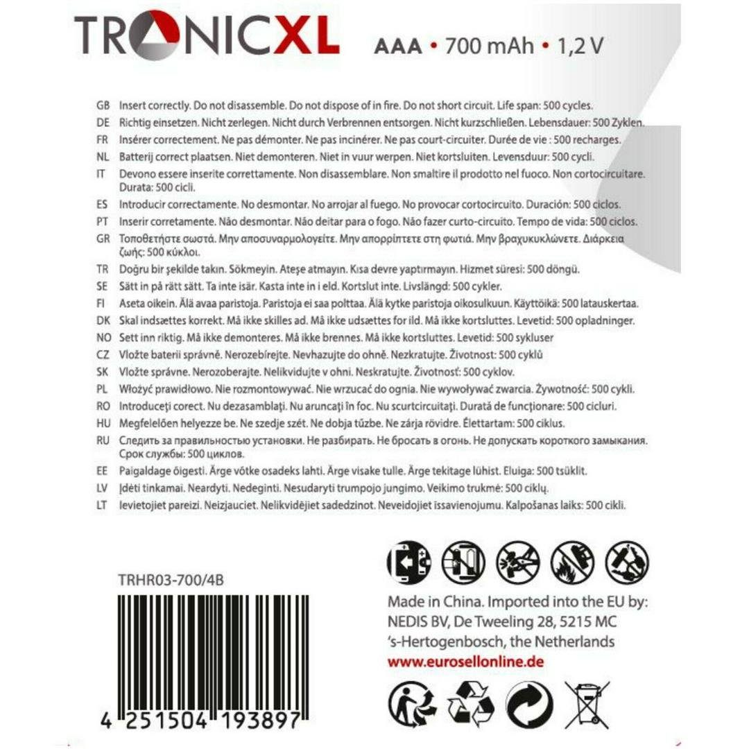 TronicXL 4x Telefon Akku (4 Gigaset SX150 A510H A510A Siemens für St) Akkus CX100 AAA Batterie