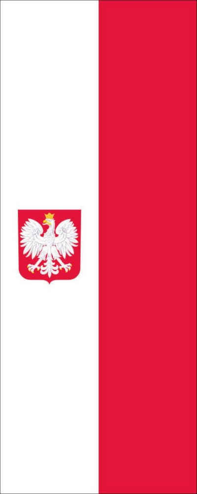flaggenmeer Flagge Polen mit Wappen 120 g/m² Hochformat