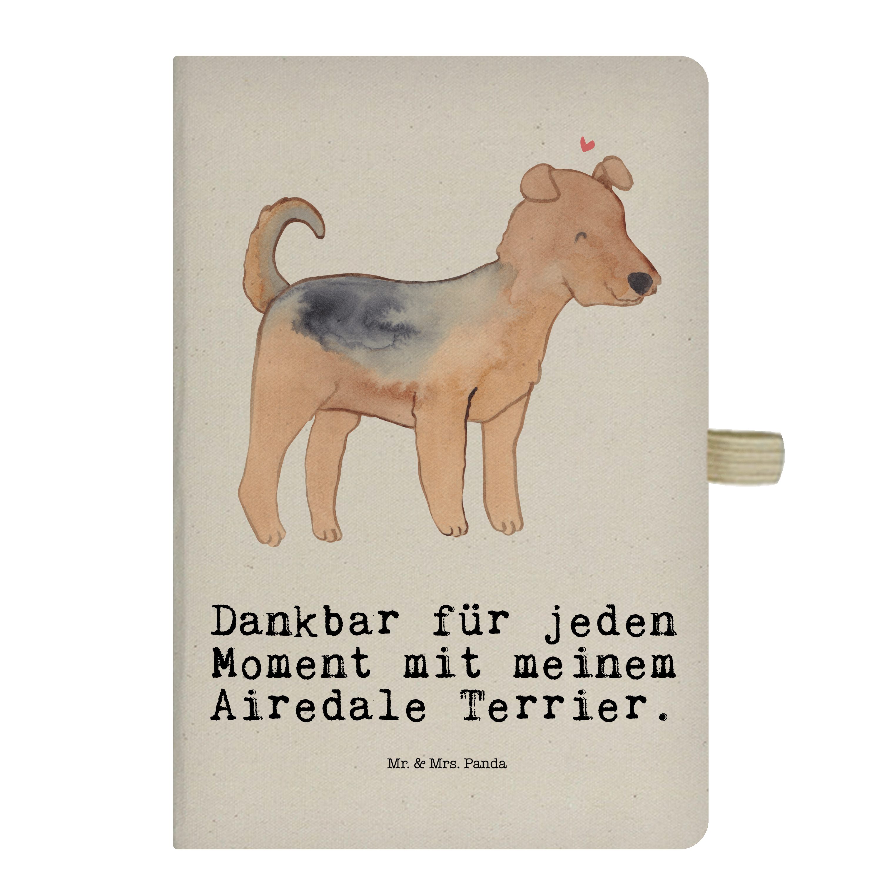 Mr. & Mrs. Panda Notizbuch Airedale Terrier Moment - Transparent - Geschenk, Hunderasse, Eintrag Mr. & Mrs. Panda