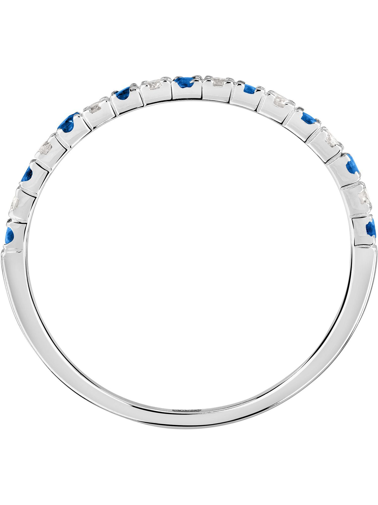 CHRIST Goldring CHRIST Damen-Damenring 585er Weißgold 9 Saphir günstig online kaufen