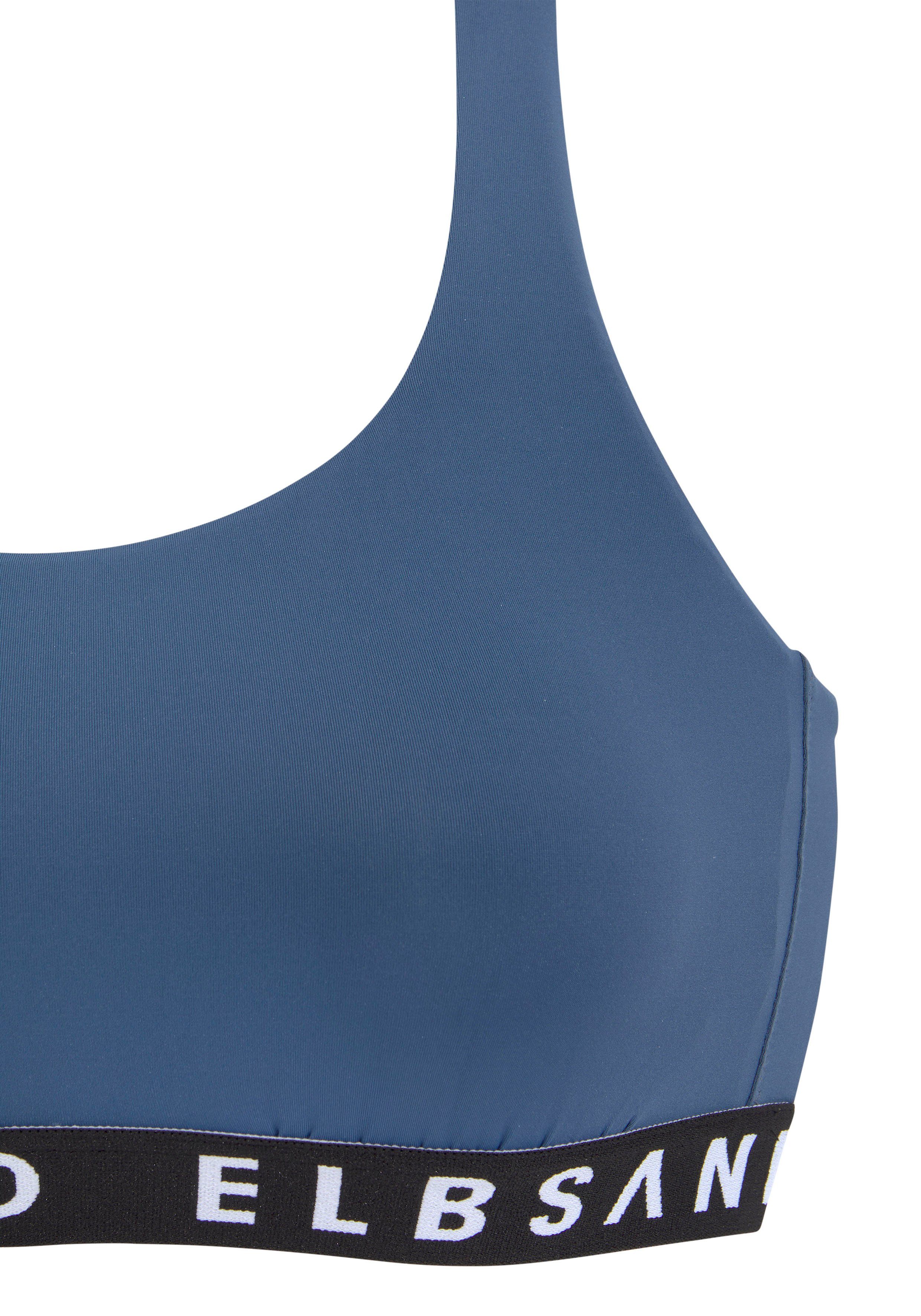 Elbsand Bustier-Bikini mit Markenschriftzügen in Kontrastfarbe