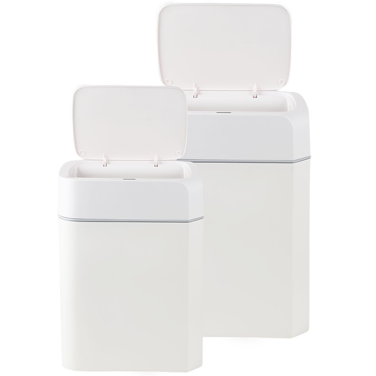 shop'n smile ideoon Mülleimer Premium Sensor Abfalleimer Set 12L & 16L automatisch Bewegungssensor, Sensor-Abfalleimer Set 12L/16L, berührungslos, automatisch schließend