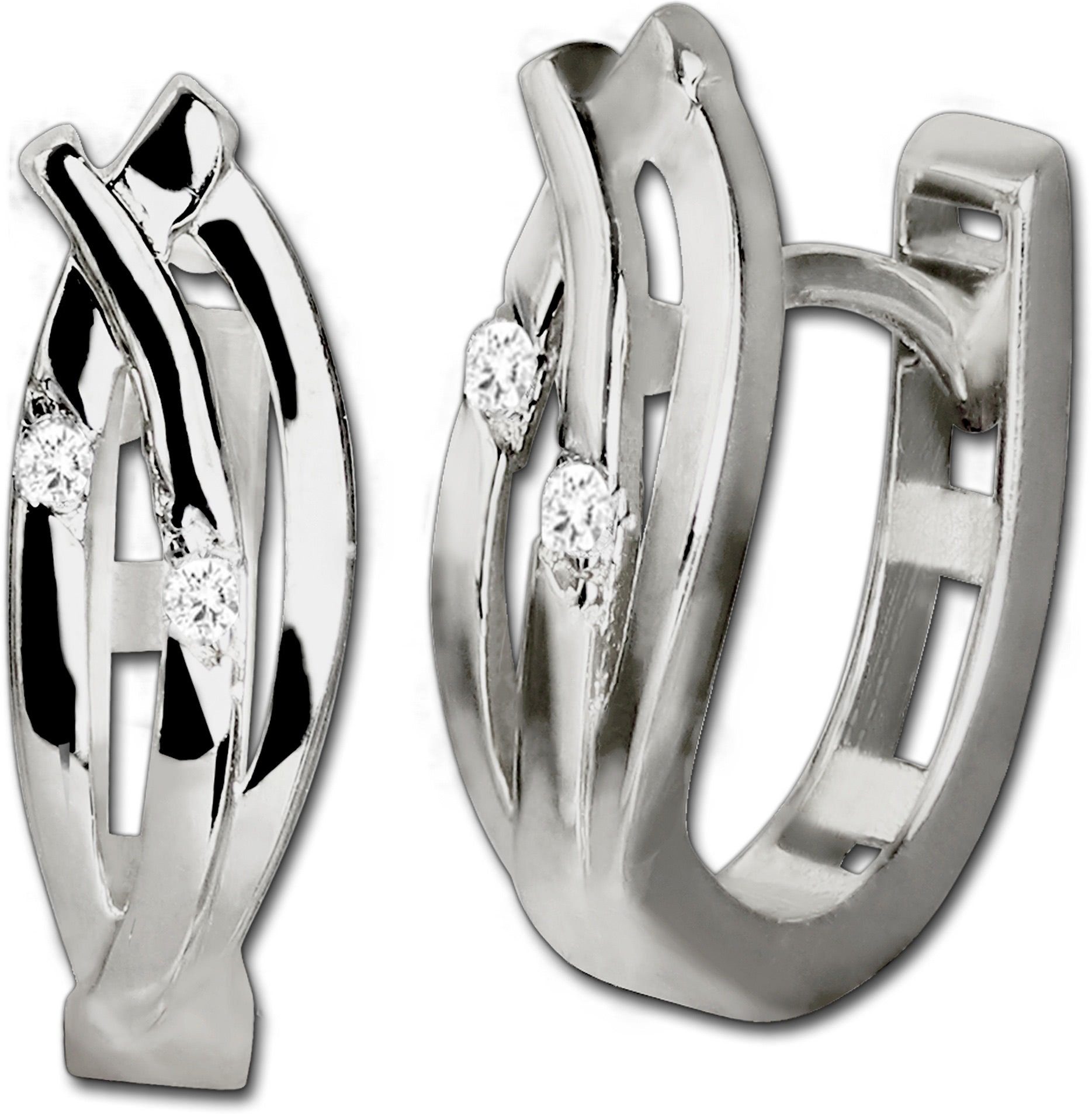 GoldDream Paar Creolen GoldDream Damenschmuck Ohrringe Leaf (Creole), Damen günstig online kaufen