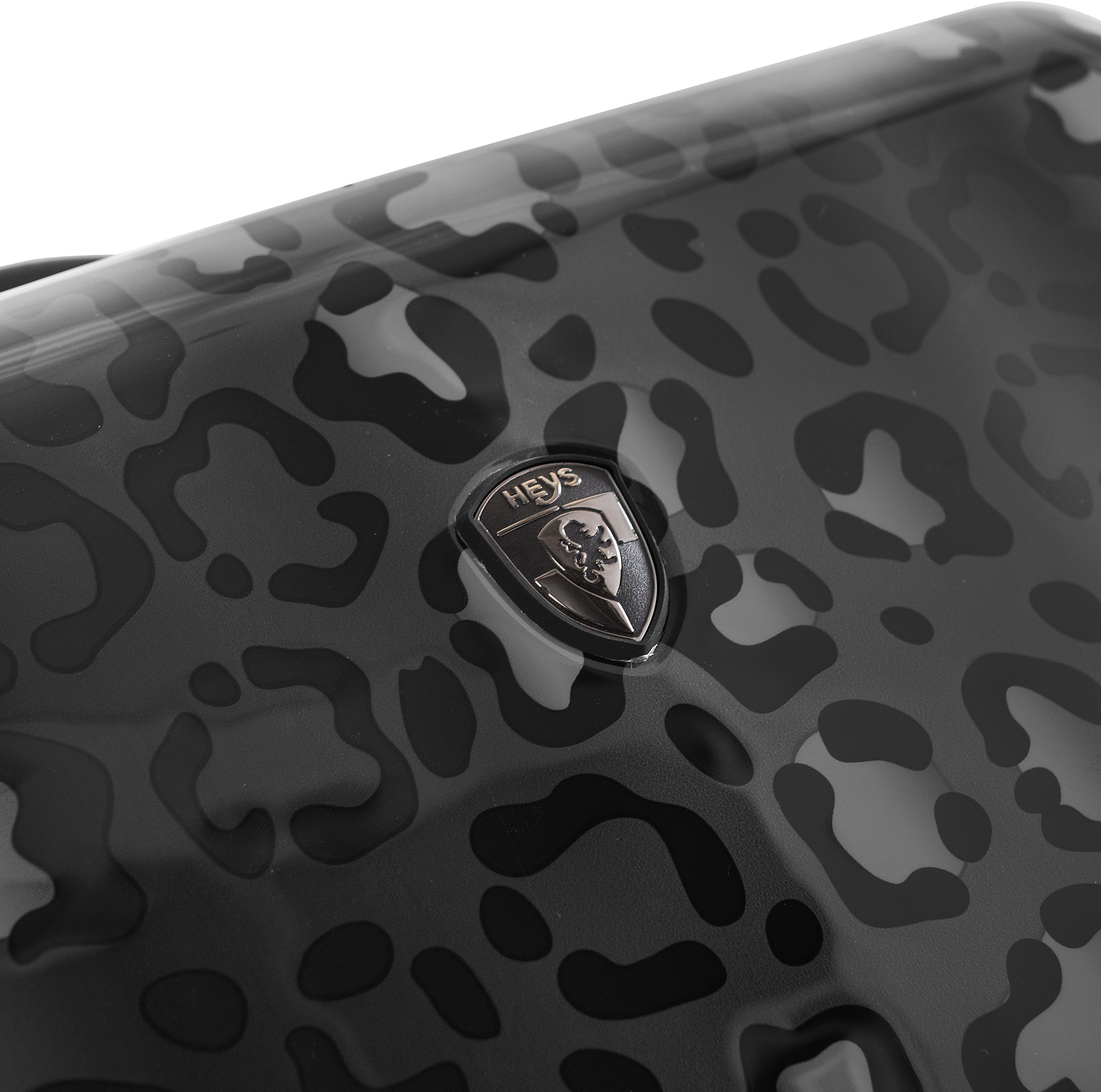 66 cm, Leopard Black Rollen, Hartschalen-Trolley 4 Heys Leopard, Volumenerweiterung mit